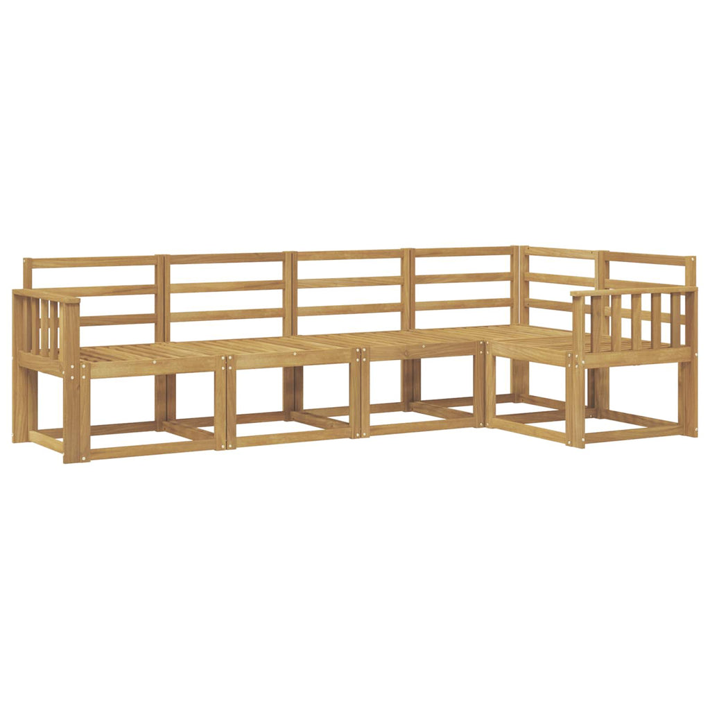 vidaXL Zestaw sof na zewnątrz 5 pcs Biały Lite Drewno Akacji