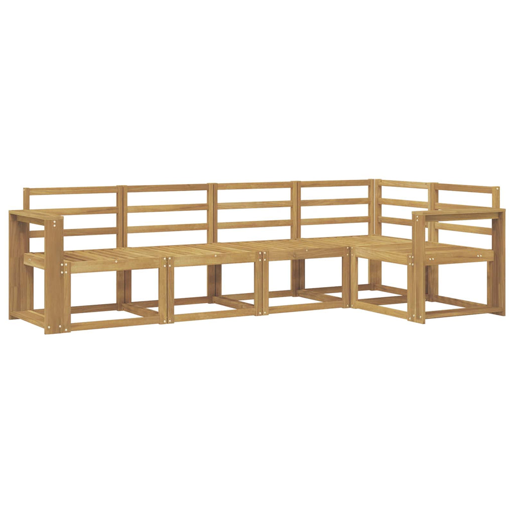 vidaXL Zestaw sof na zewnątrz 5 pcs Biały Lite Drewno Akacji