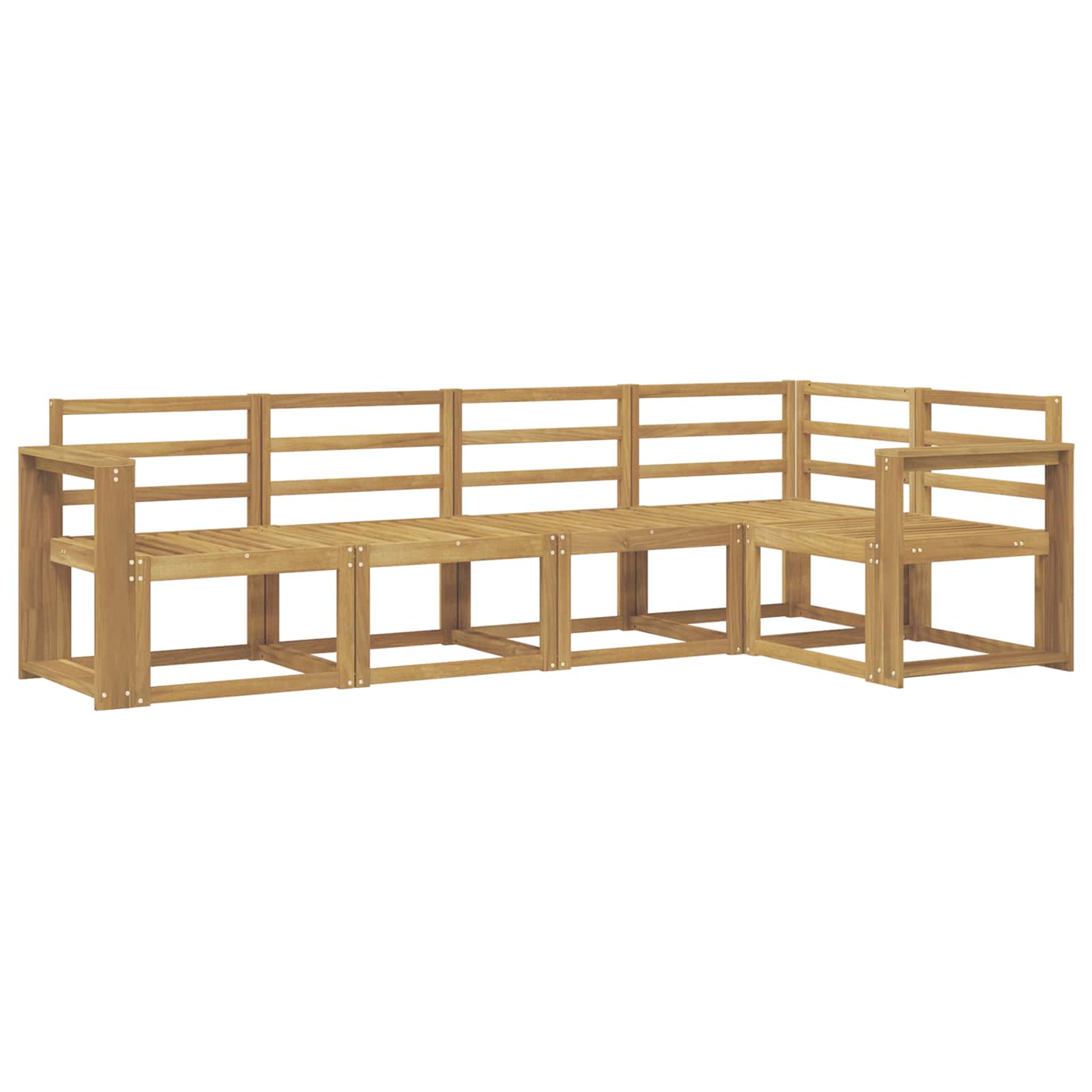 vidaXL Zestaw sof na zewnątrz 5 pcs Biały Lite Drewno Akacji