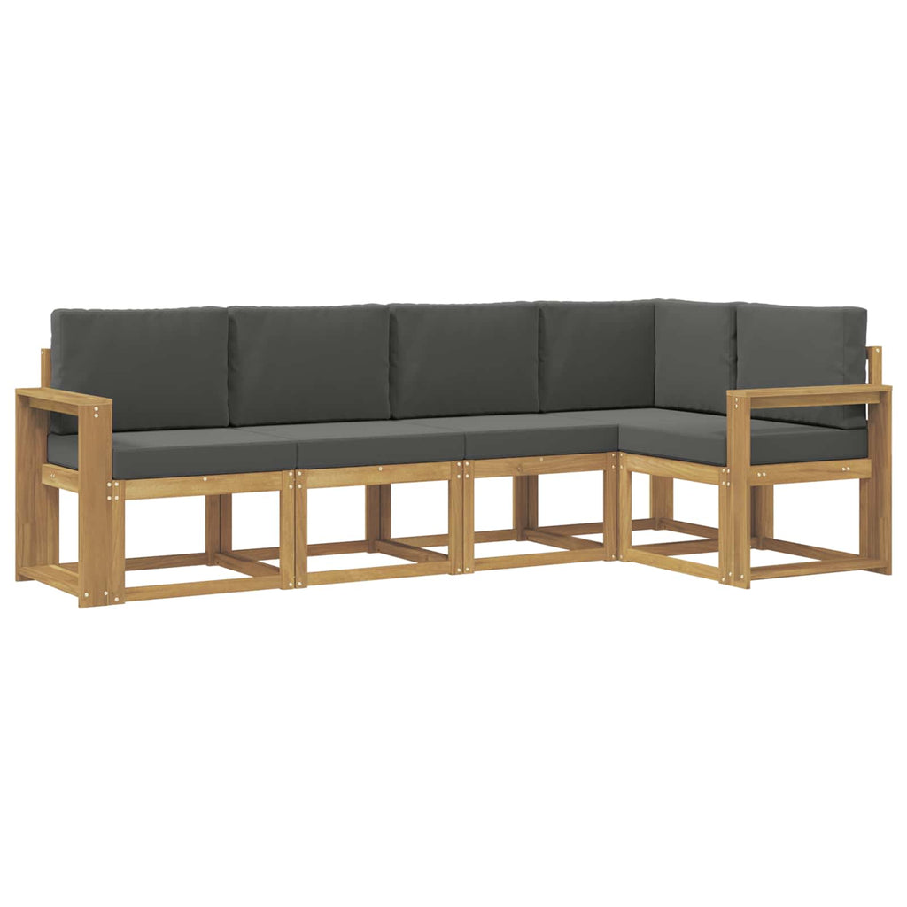 vidaXL Zestaw sof na zewnątrz z poduszką 5 pcs Biały i antracyt