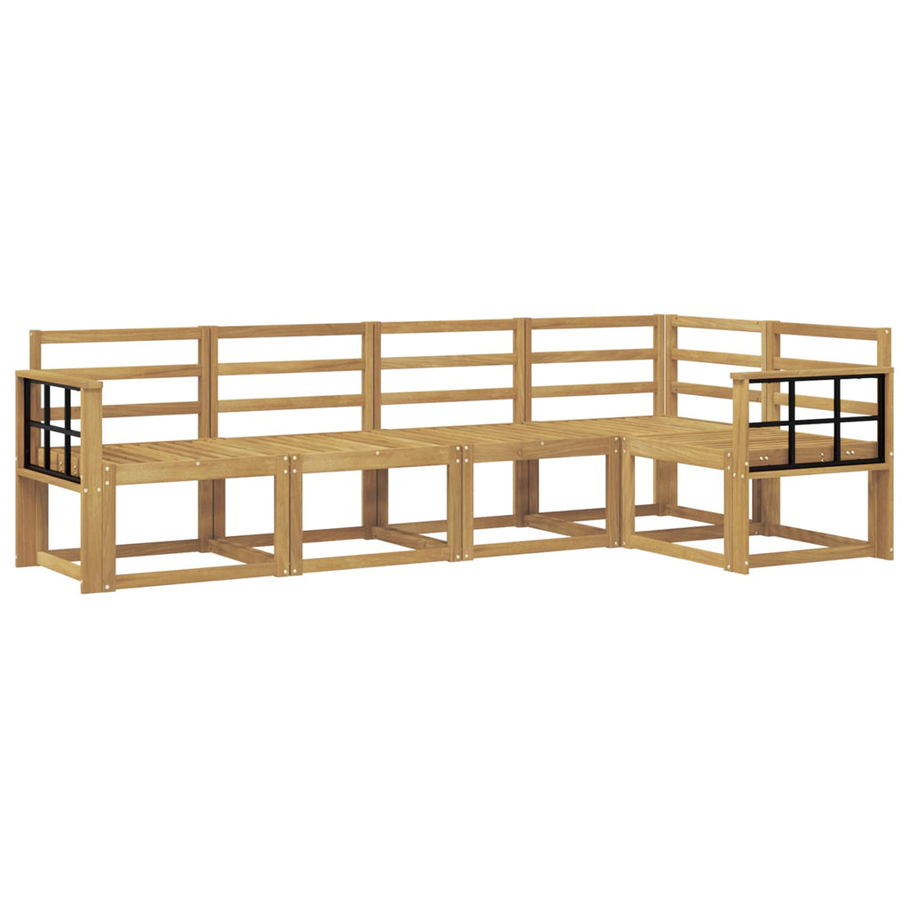 vidaXL Zestaw sof na zewnątrz 5 pcs Biały Lite Drewno Akacji