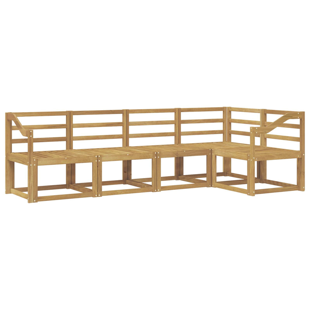 vidaXL Zestaw sof na zewnątrz 5 pcs Biały Lite Drewno Akacji