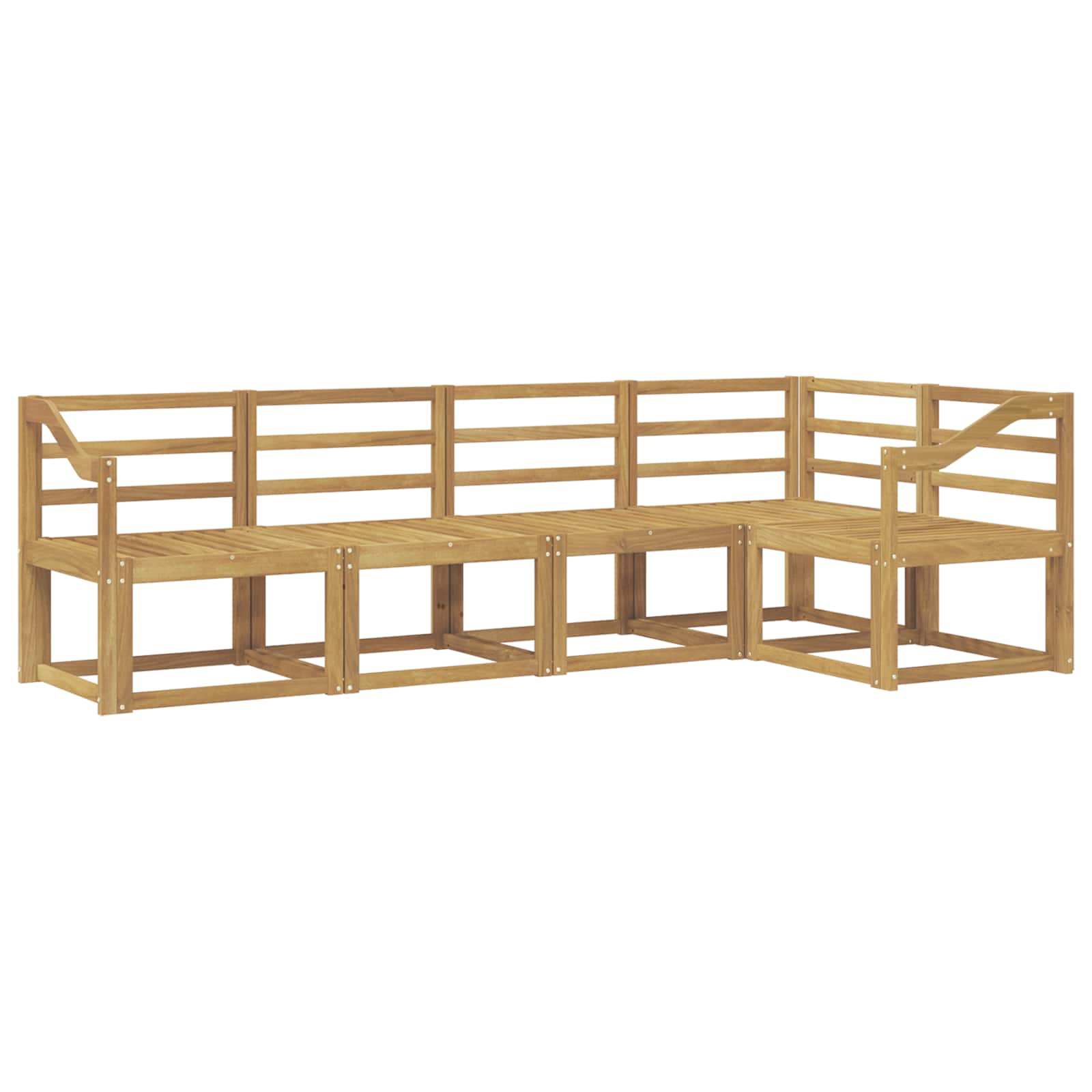 vidaXL Zestaw sof na zewnątrz 5 pcs Biały Lite Drewno Akacji