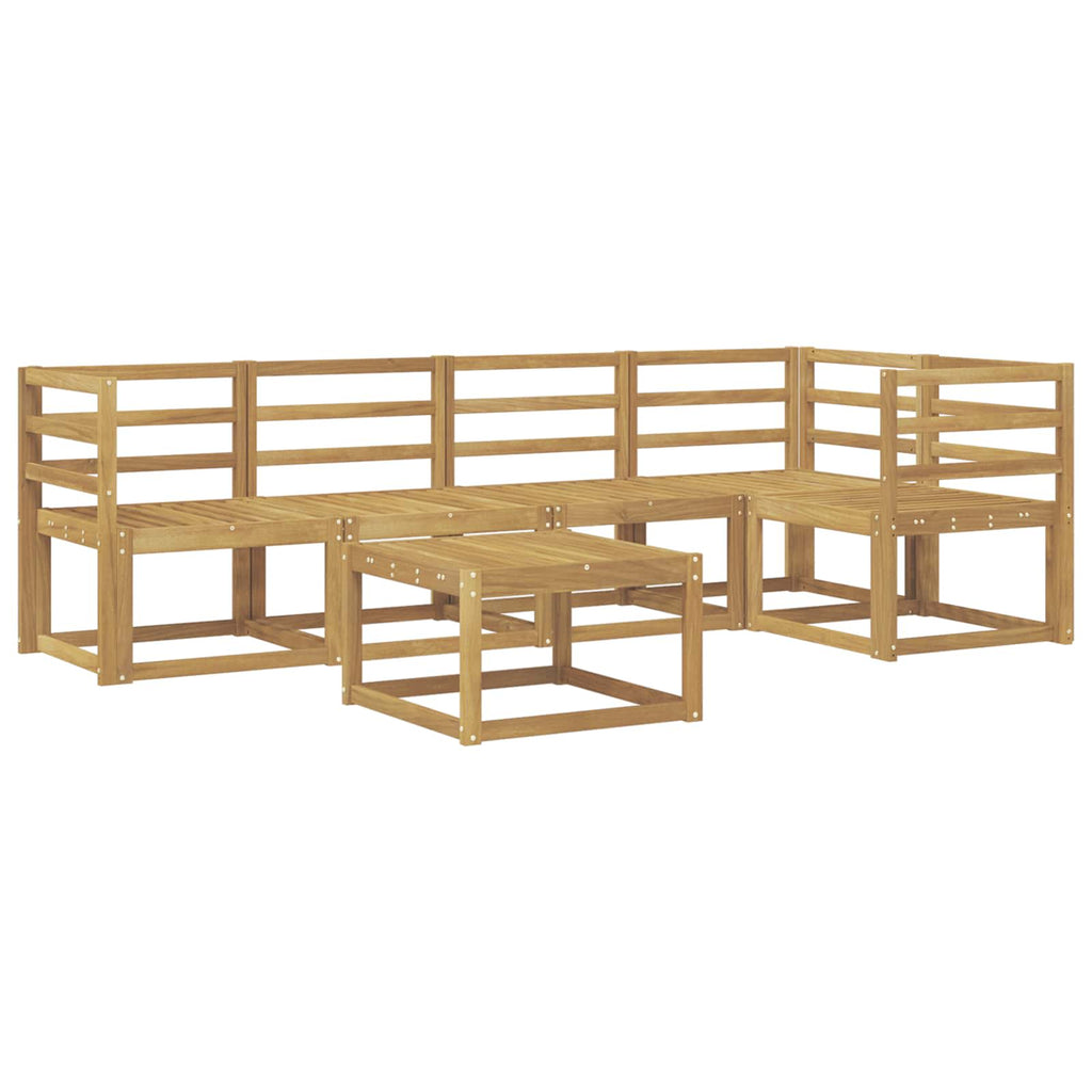 vidaXL Zestaw sof na zewnątrz 6 pcs Biały Lite Drewno Akacji
