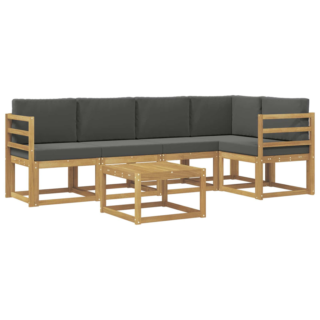vidaXL Zestaw sof na zewnątrz z poduszką 6 pcs Biały i antracyt