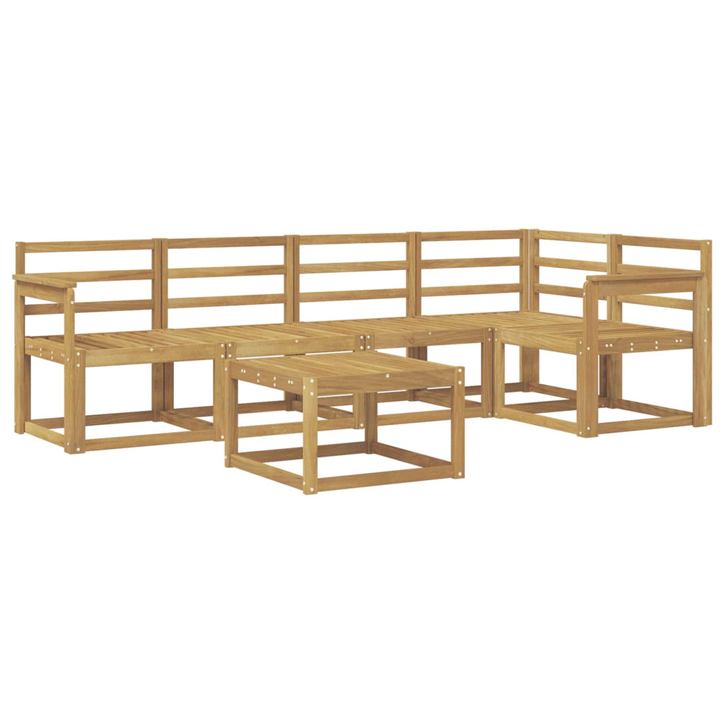 vidaXL Zestaw sof na zewnątrz 6 pcs Biały Lite Drewno Akacji