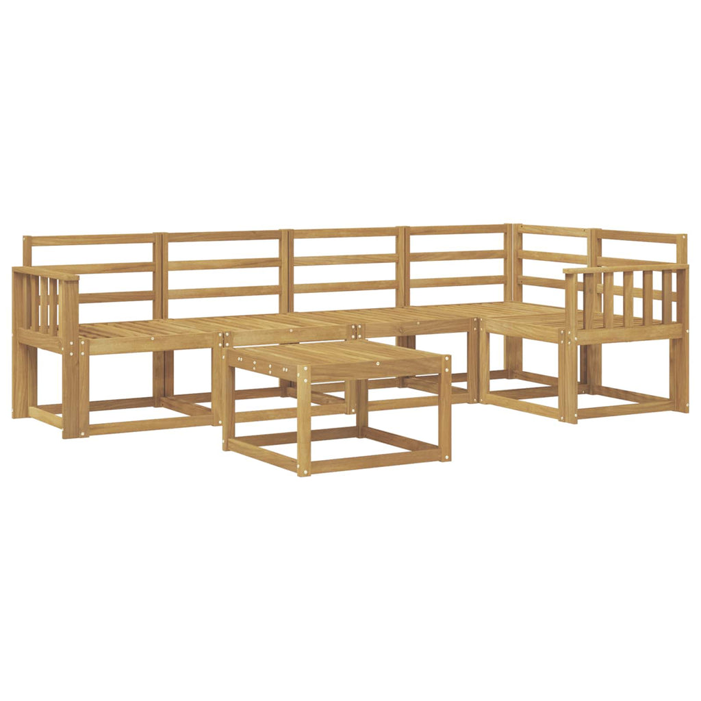 vidaXL Zestaw sof na zewnątrz 6 pcs Biały Lite Drewno Akacji