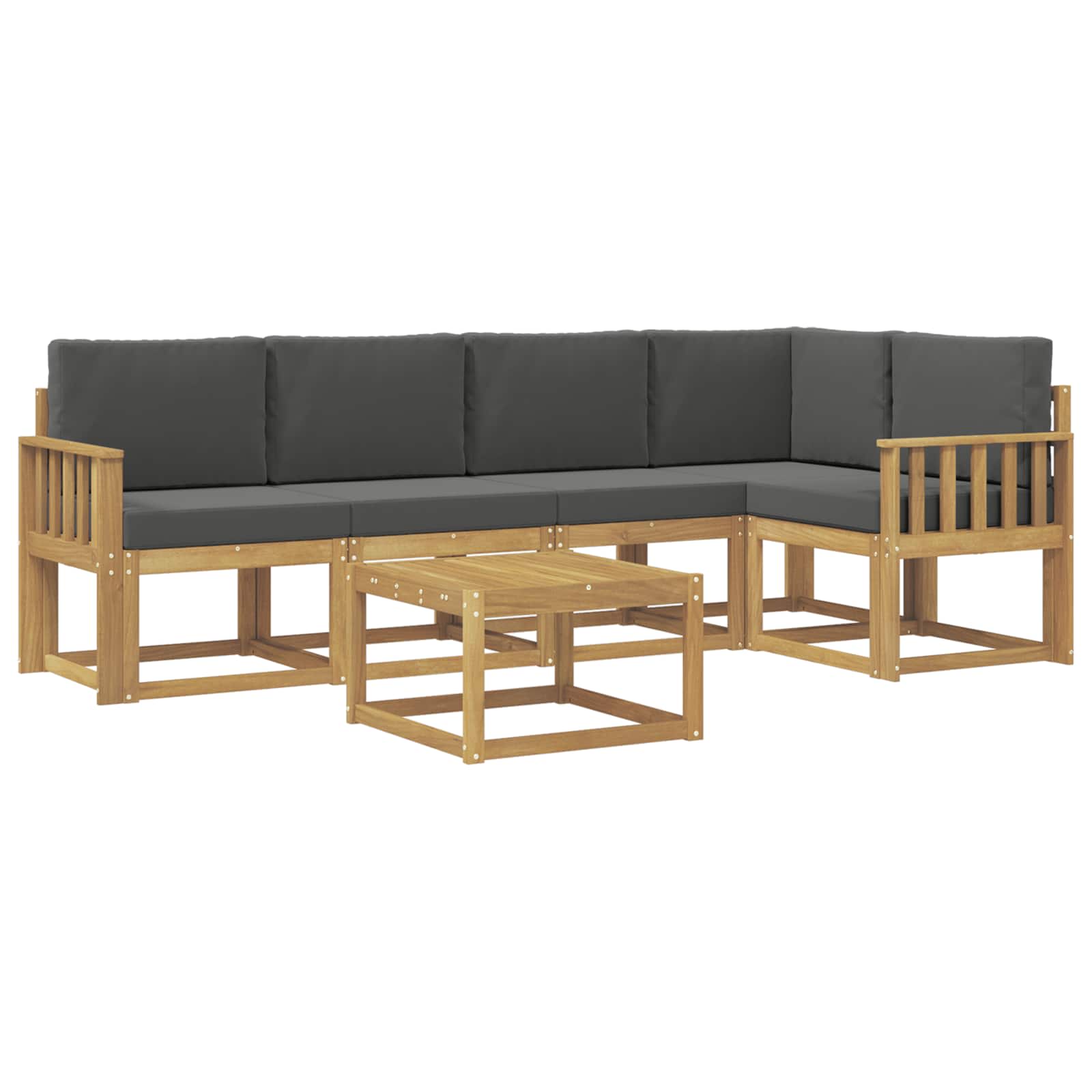 vidaXL Zestaw sof na zewnątrz z poduszką 6 pcs Biały i antracyt
