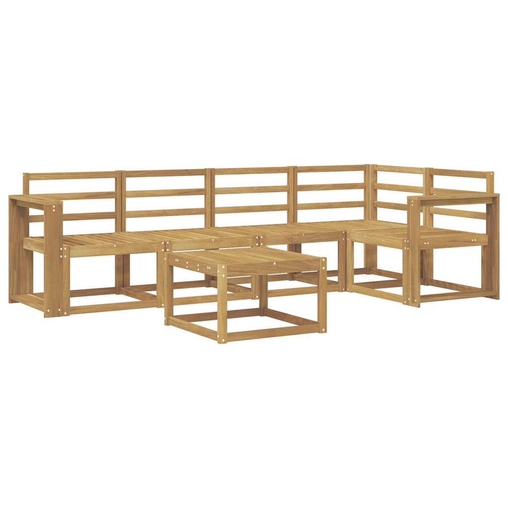 vidaXL Zestaw sof na zewnątrz 6 pcs Biały Lite Drewno Akacji