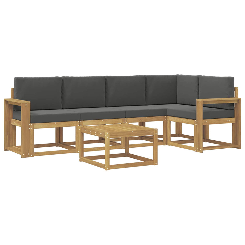 vidaXL Zestaw sof na zewnątrz z poduszką 6 pcs Biały i antracyt