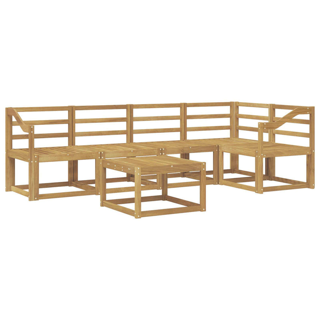 vidaXL Zestaw sof na zewnątrz 6 pcs Biały Lite Drewno Akacji