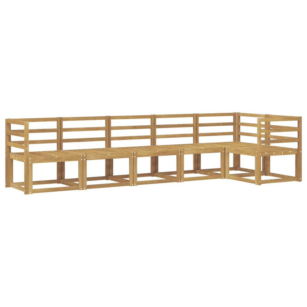 vidaXL Zestaw sof na zewnątrz 6 pcs Biały Lite Drewno Akacji