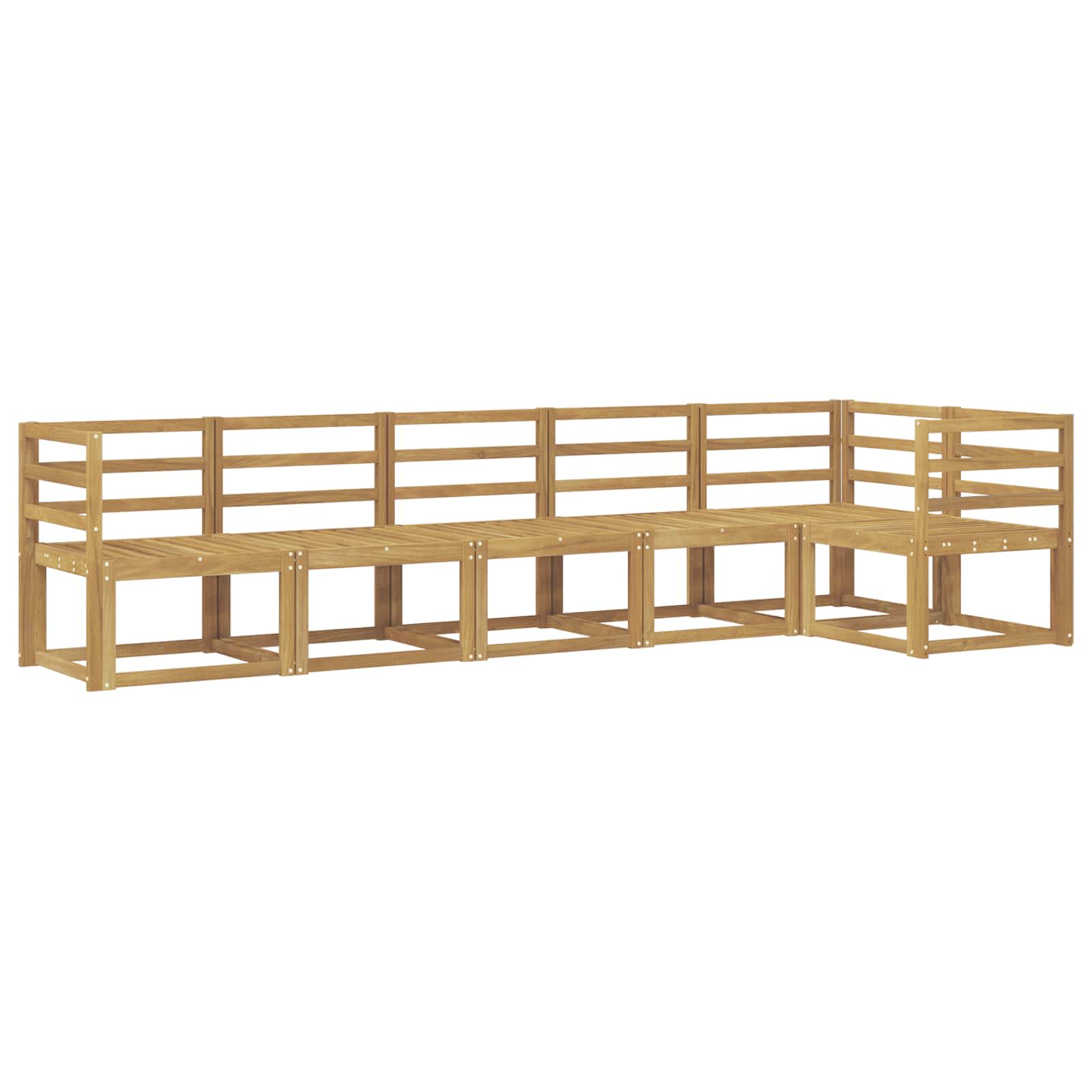 vidaXL Zestaw sof na zewnątrz 6 pcs Biały Lite Drewno Akacji