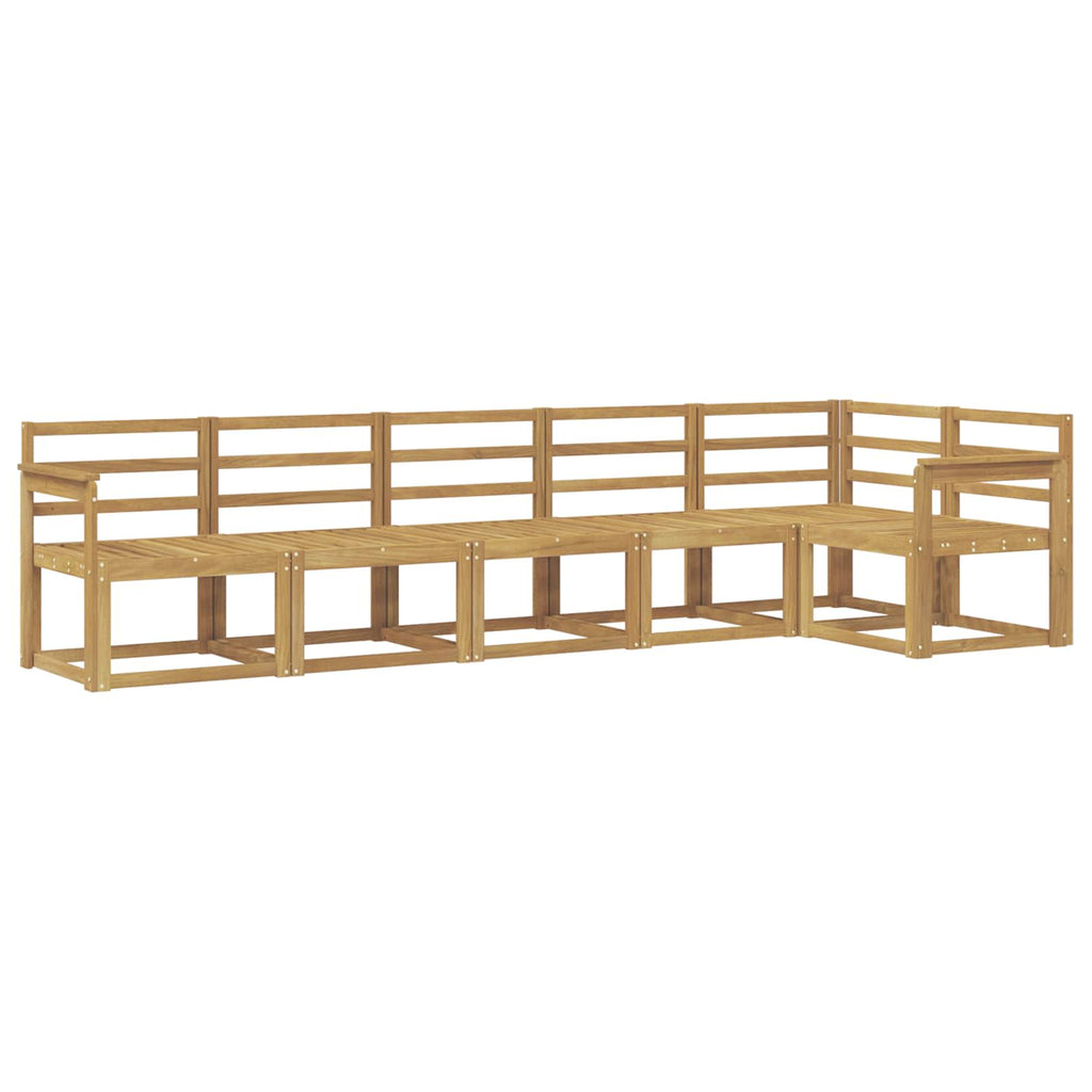 vidaXL Zestaw sof na zewnątrz 6 pcs Biały Lite Drewno Akacji