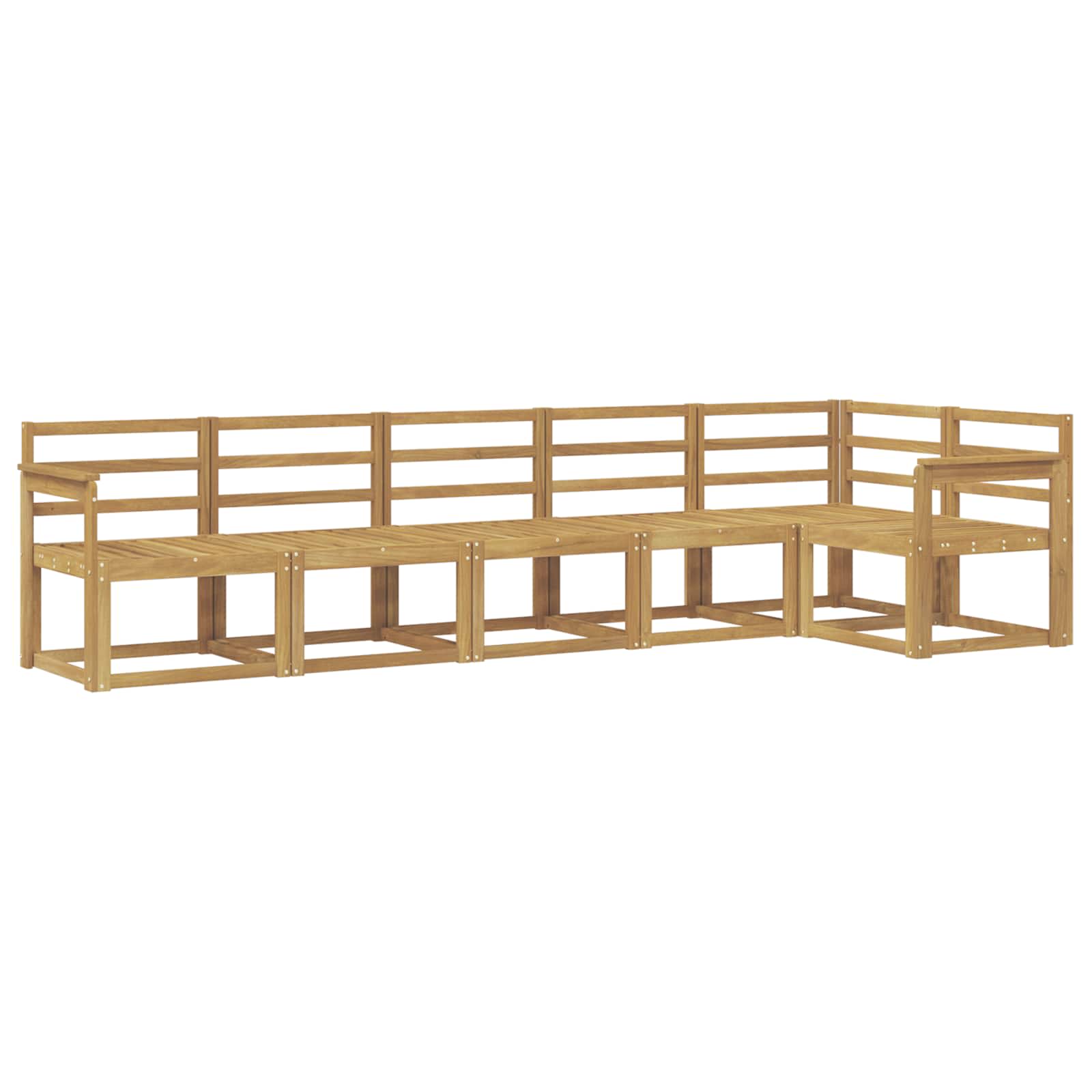 vidaXL Zestaw sof na zewnątrz 6 pcs Biały Lite Drewno Akacji