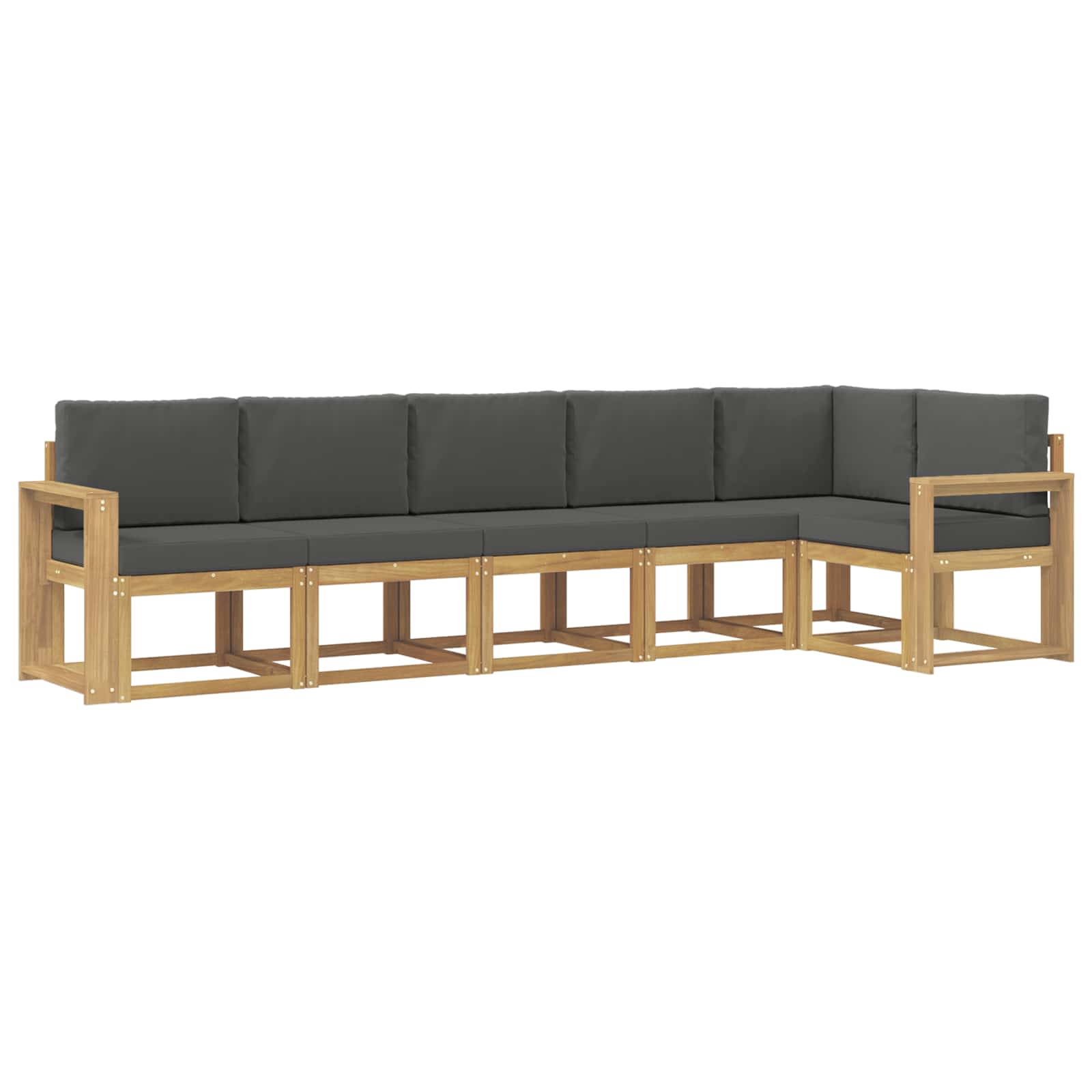 vidaXL Zestaw sof na zewnątrz 6 pcs Biały i antracyt Poliester