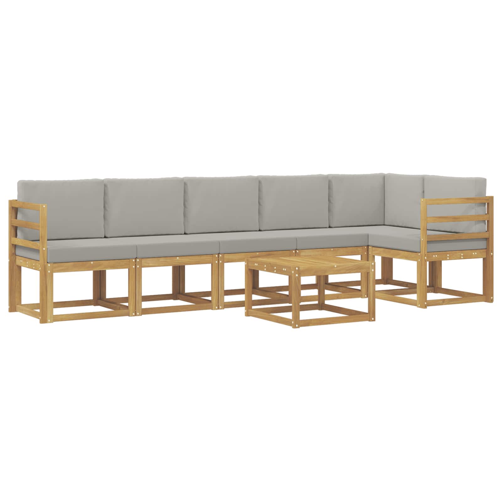 vidaXL Zestaw sof na zewnątrz z poduszką 7 pcs Biały i jasnoszary