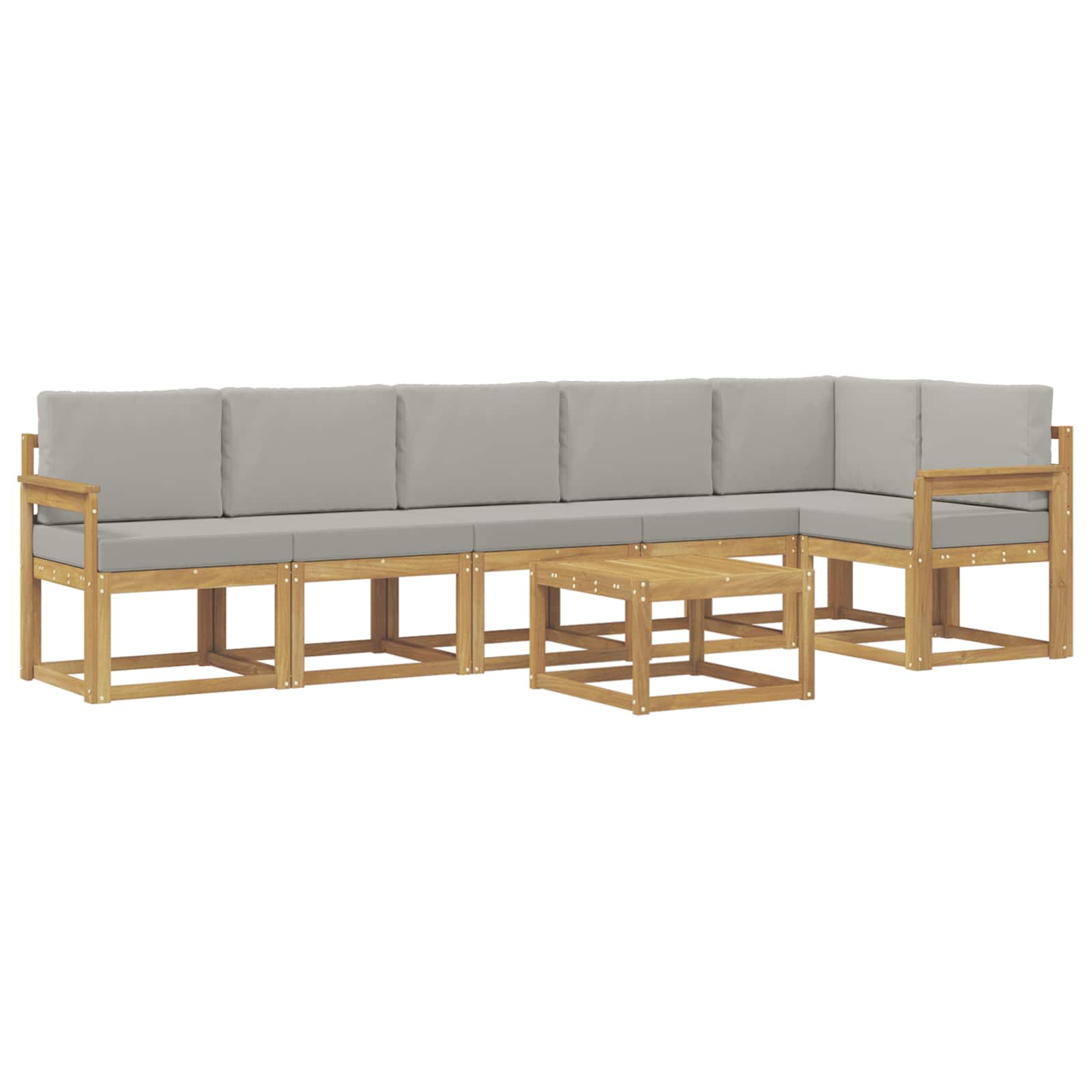 vidaXL Zestaw sof na zewnątrz z poduszką 7 pcs Biały i jasnoszary