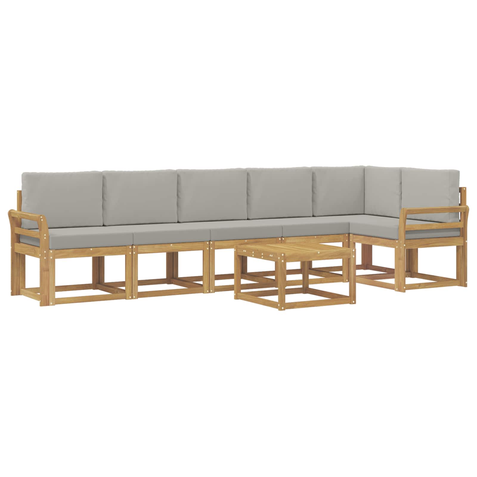 vidaXL Zestaw sof na zewnątrz z poduszką 7 pcs Biały i jasnoszary