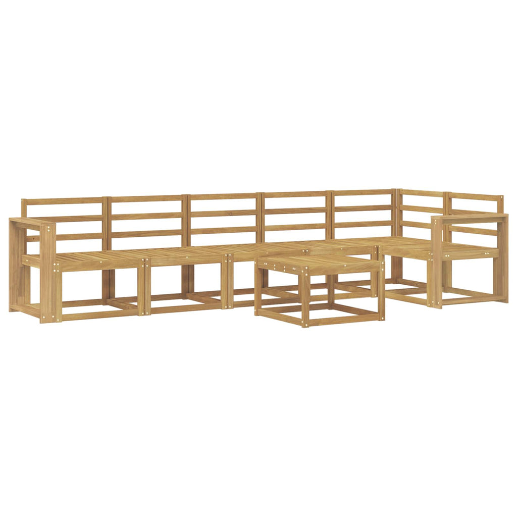 vidaXL Zestaw sof na zewnątrz 7 pcs Biały Lite Drewno Akacji