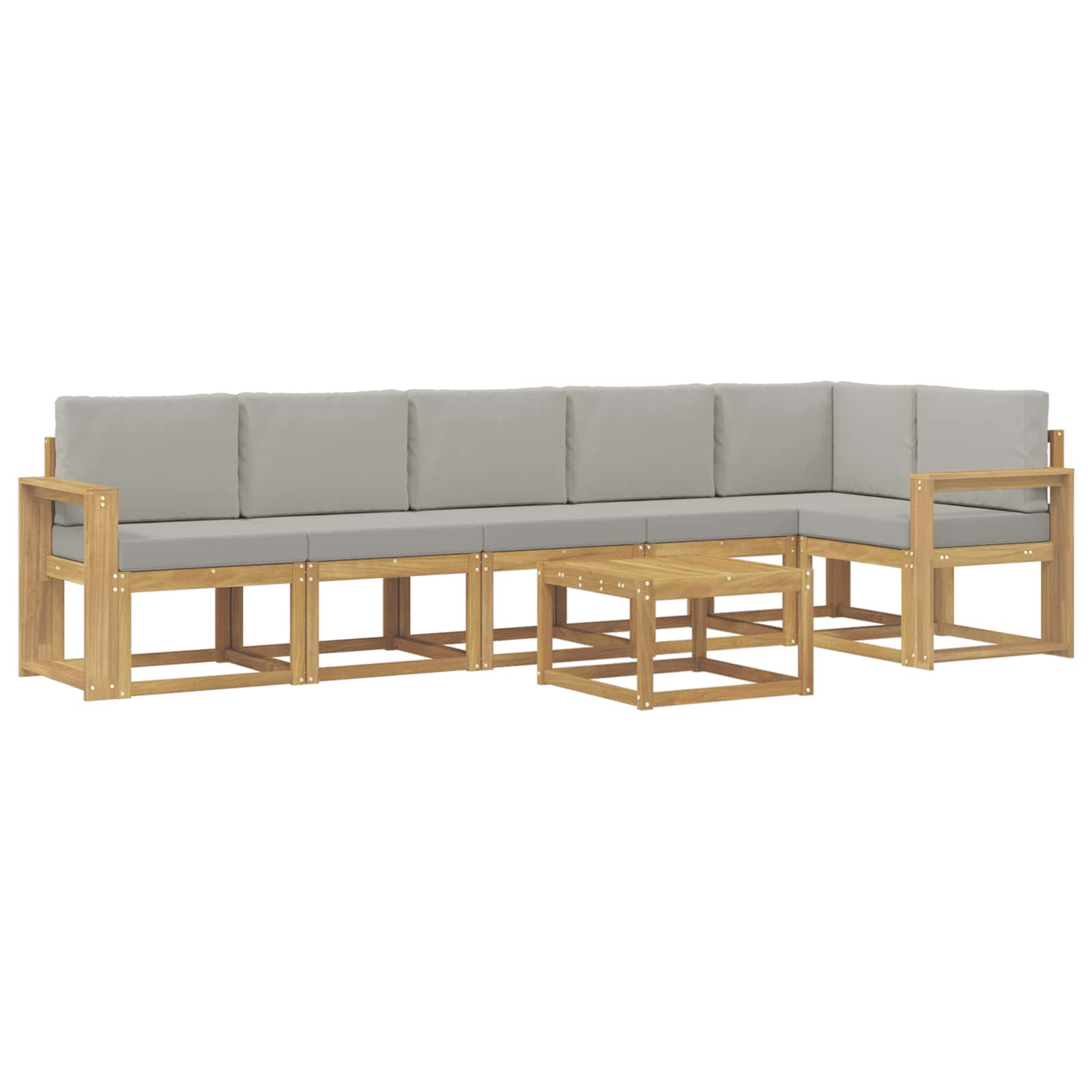 vidaXL Zestaw sof na zewnątrz z poduszką 7 pcs Biały i jasnoszary