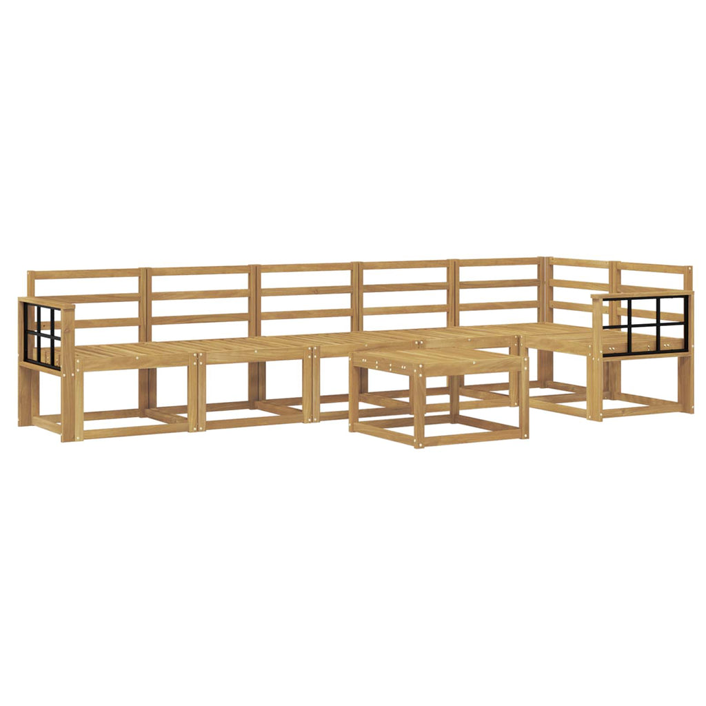 vidaXL Zestaw sof na zewnątrz 7 pcs Biały Lite Drewno Akacji