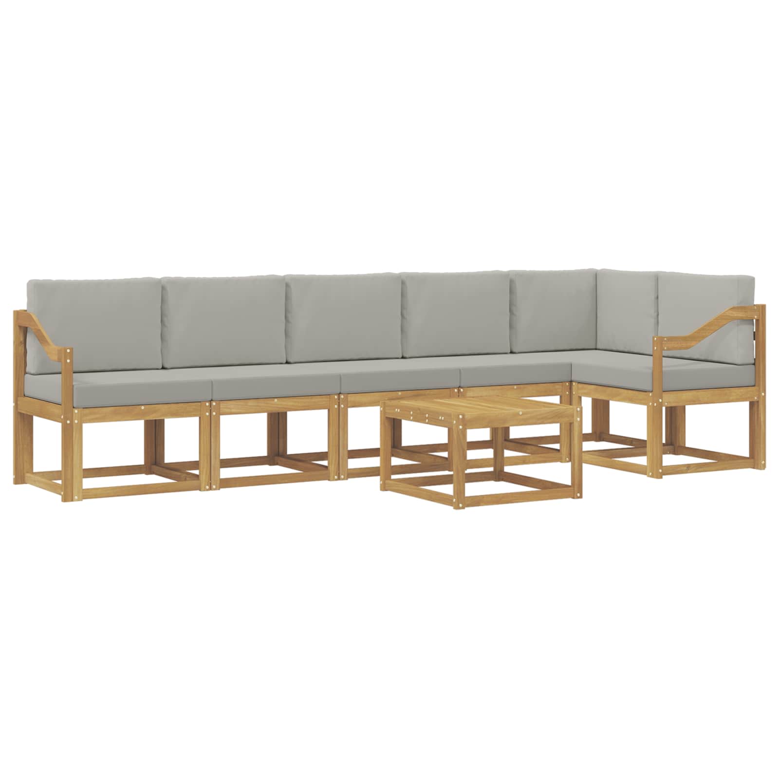 vidaXL Zestaw sof na zewnątrz z poduszką 7 pcs Biały i jasnoszary