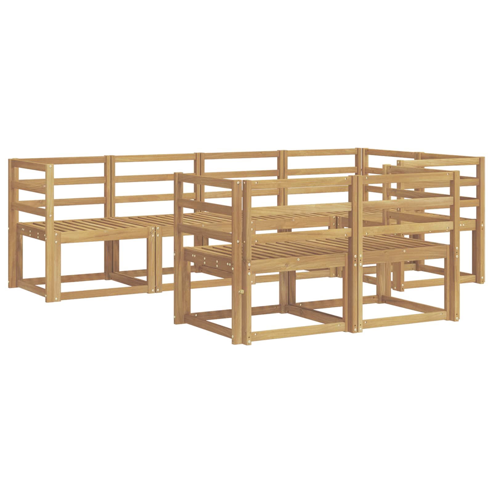 vidaXL Zestaw sof na zewnątrz 7 pcs