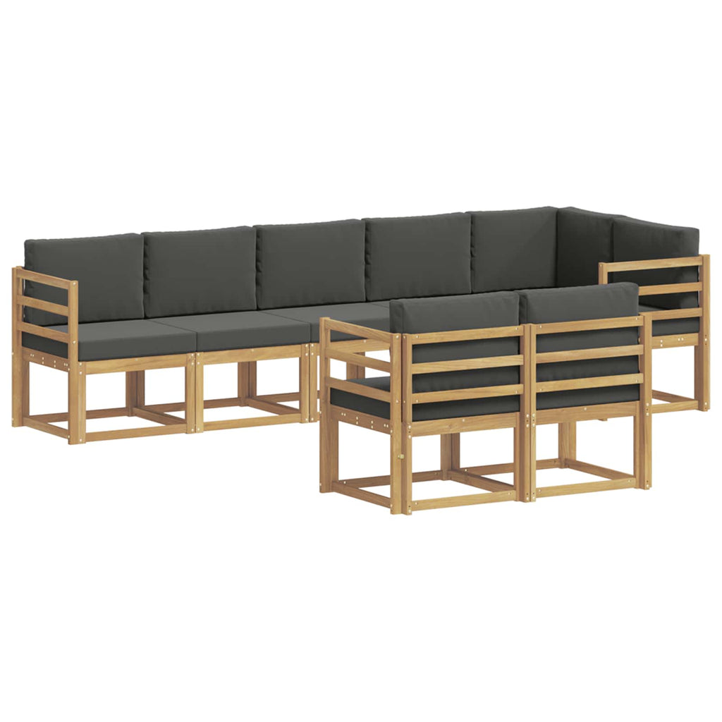 vidaXL Zestaw sof na zewnątrz 8 pcs Biały i antracyt Poliester