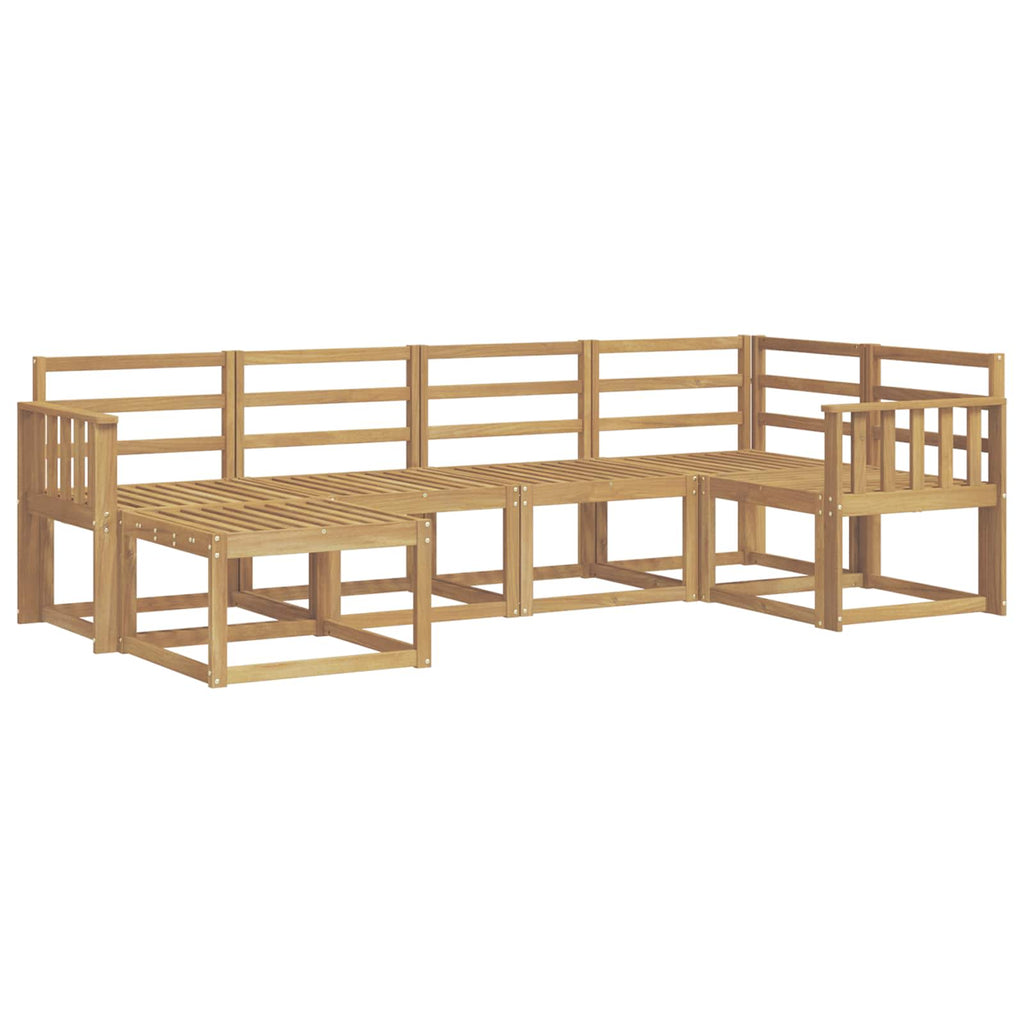 vidaXL Zestaw sof na zewnątrz 6 pcs Biały Lite Drewno Akacji