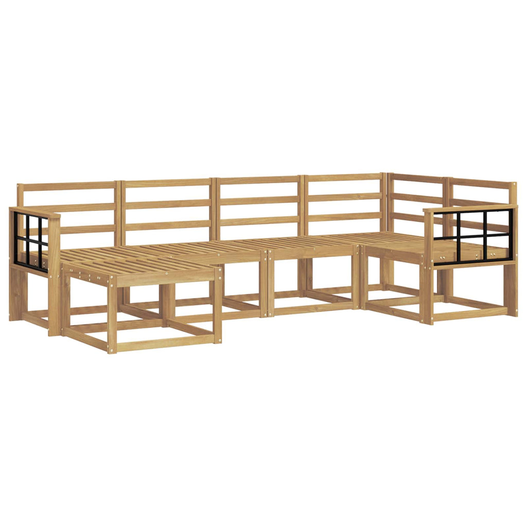 vidaXL Zestaw sof na zewnątrz 6 pcs Biały Lite Drewno Akacji