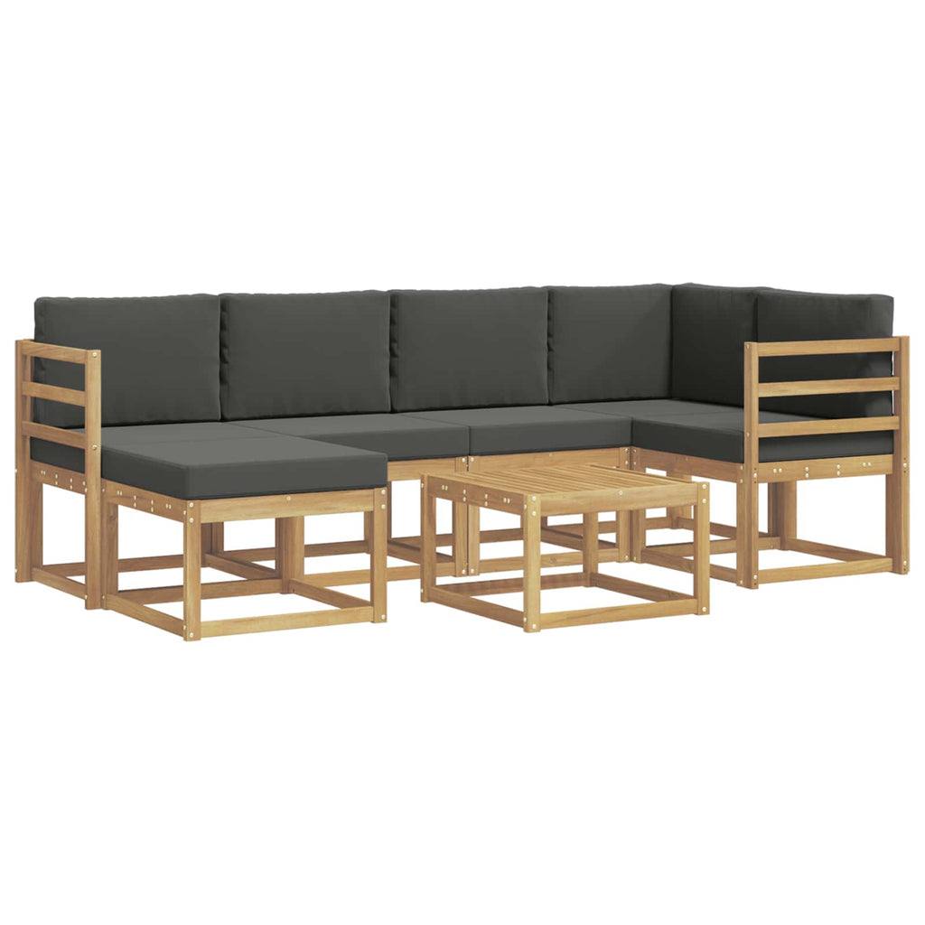 vidaXL Zestaw sof na zewnątrz z poduszką 7 pcs Biały i antracyt
