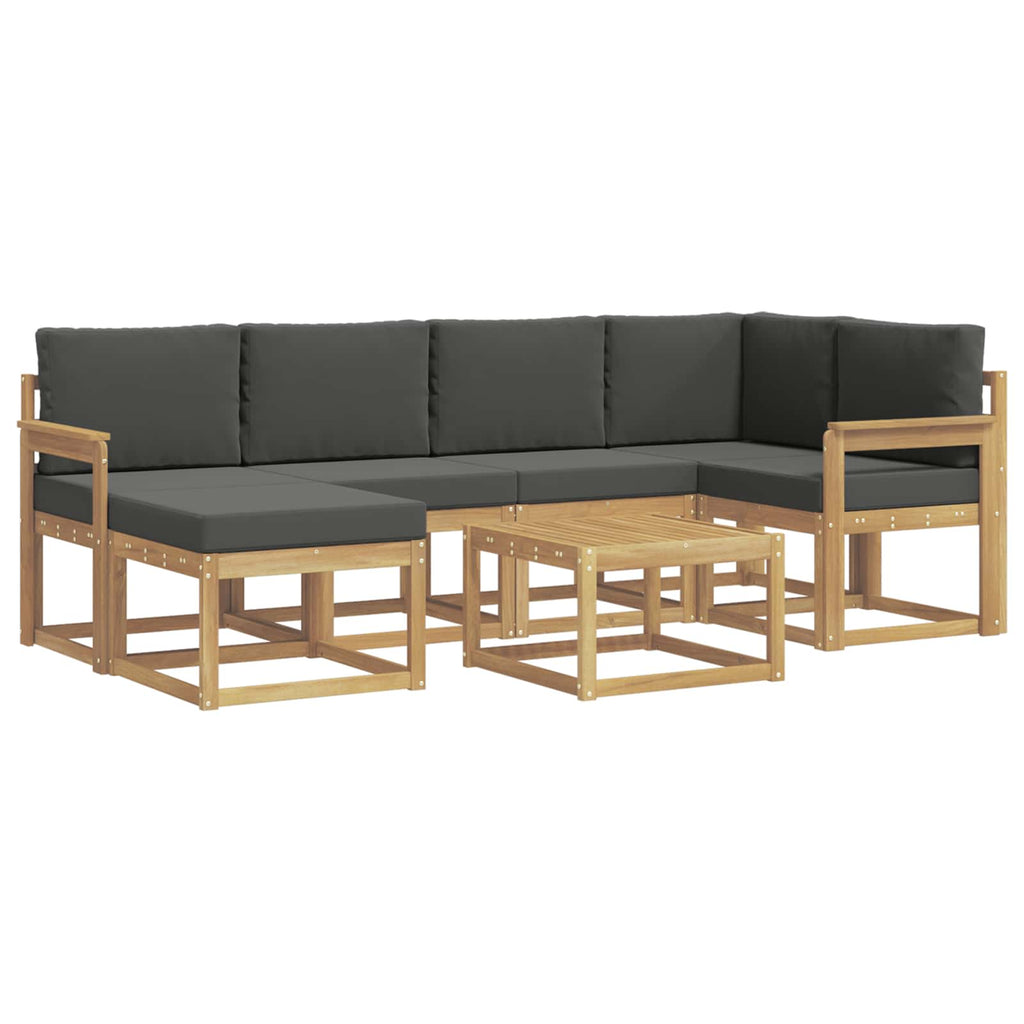 vidaXL Zestaw sof na zewnątrz z poduszką 7 pcs Biały i antracyt