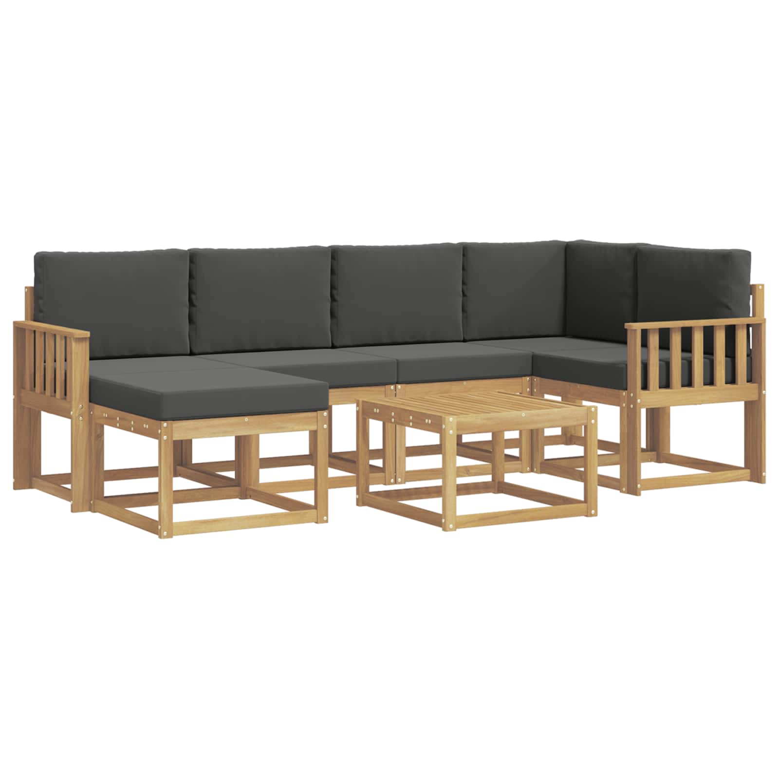 vidaXL Zestaw sof na zewnątrz z poduszką 7 pcs Biały i antracyt