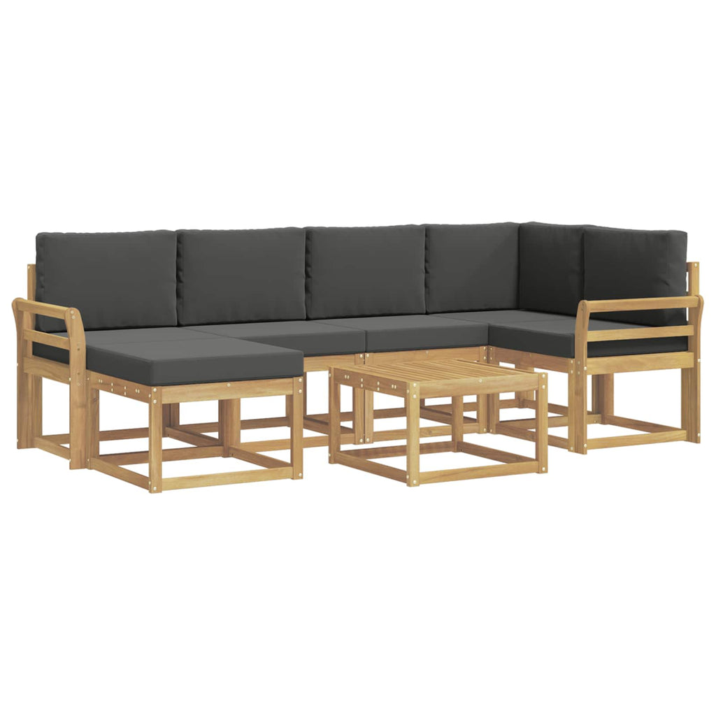 vidaXL Zestaw sof na zewnątrz z poduszką 7 pcs Biały i antracyt