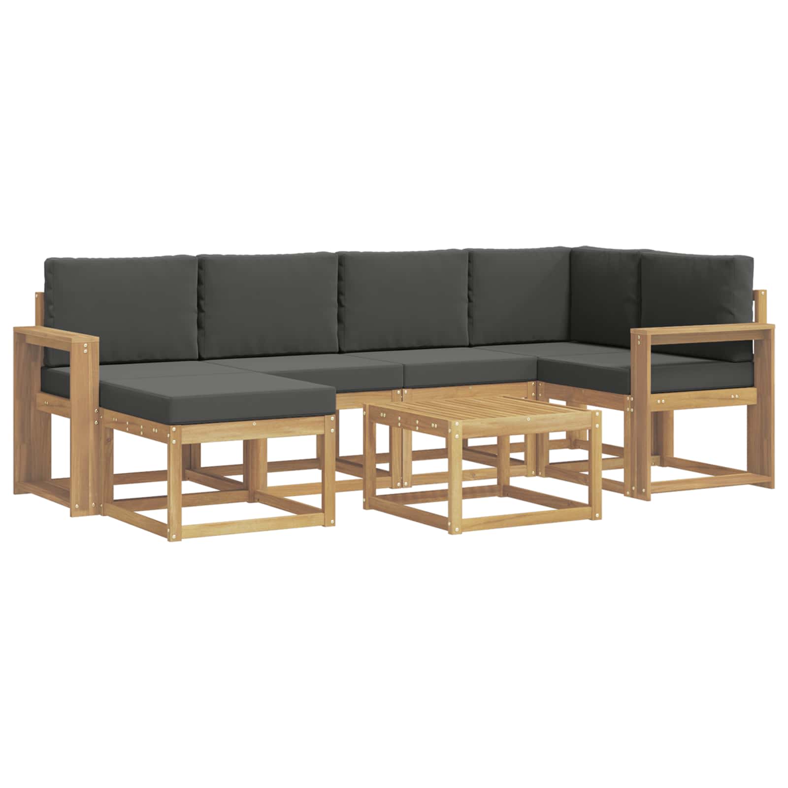 vidaXL Zestaw sof na zewnątrz z poduszką 7 pcs Biały i antracyt