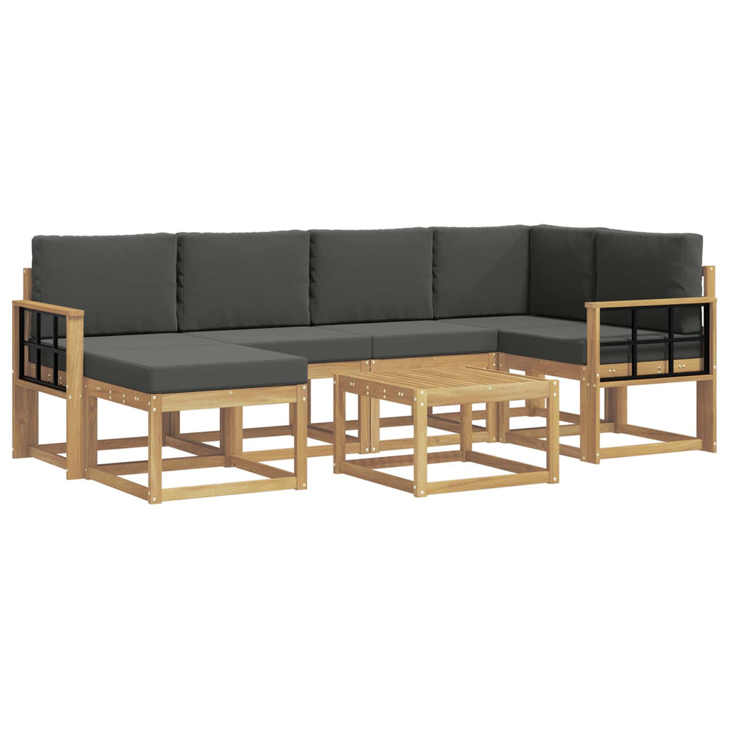 vidaXL Zestaw sof na zewnątrz z poduszką 7 pcs Biały i antracyt