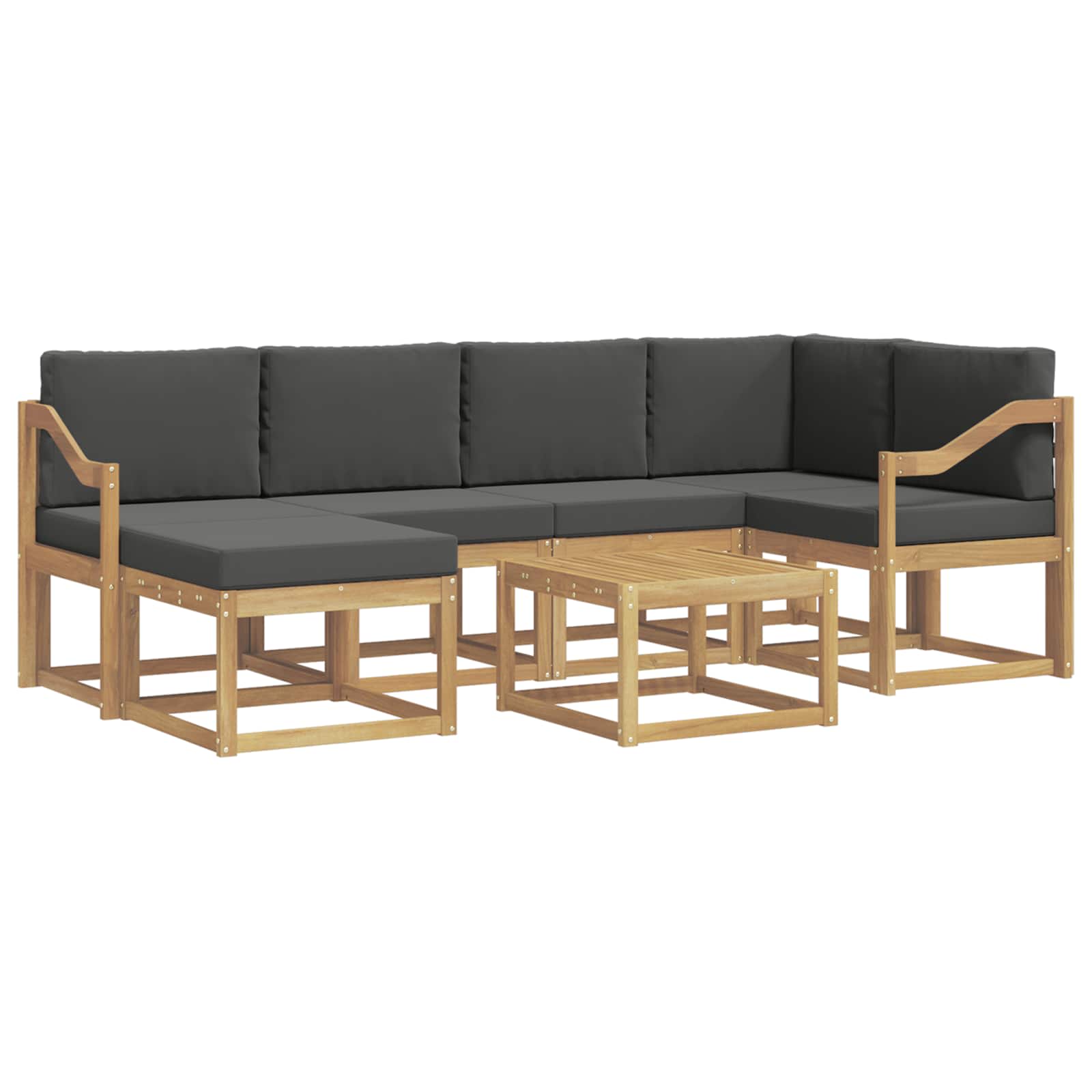 vidaXL Zestaw sof na zewnątrz z poduszką 7 pcs Biały i antracyt