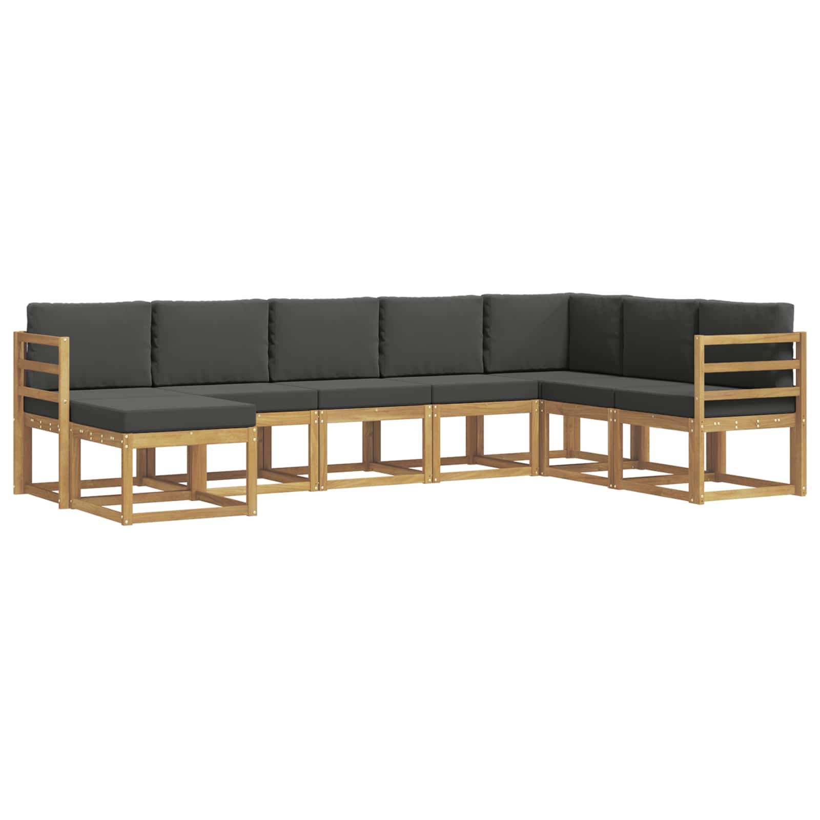 vidaXL Zestaw sof na zewnątrz z poduszką 8 pcs Biały i antracyt