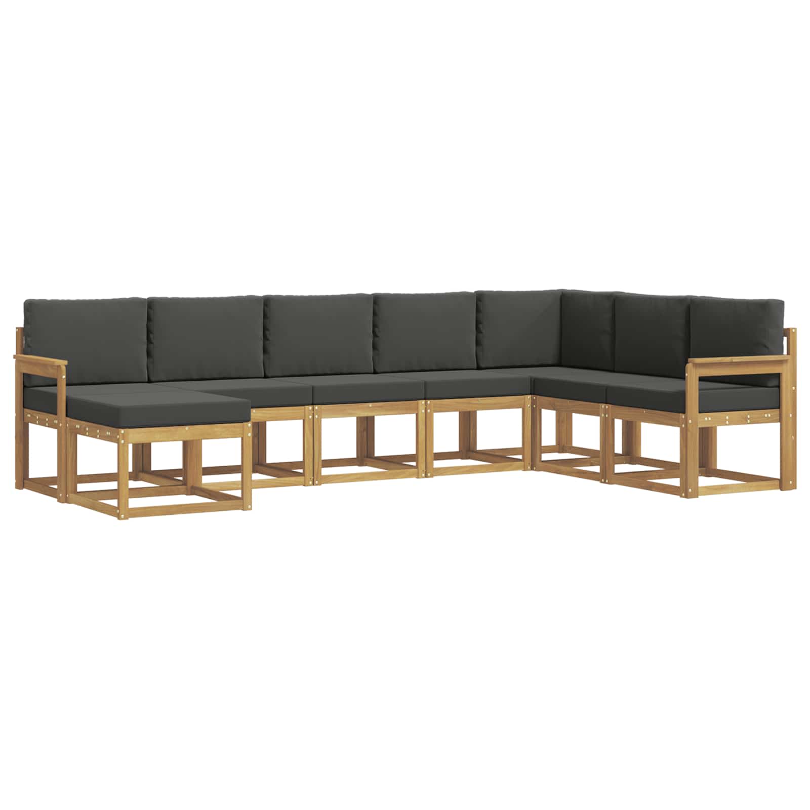 vidaXL Zestaw sof na zewnątrz z poduszką 8 pcs Biały i antracyt
