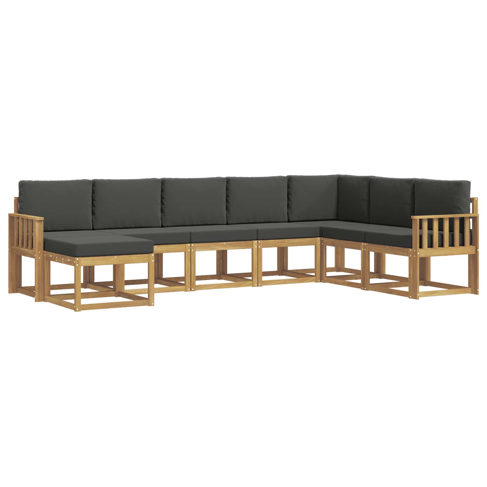 vidaXL Zestaw sof na zewnątrz z poduszką 8 pcs Biały i antracyt
