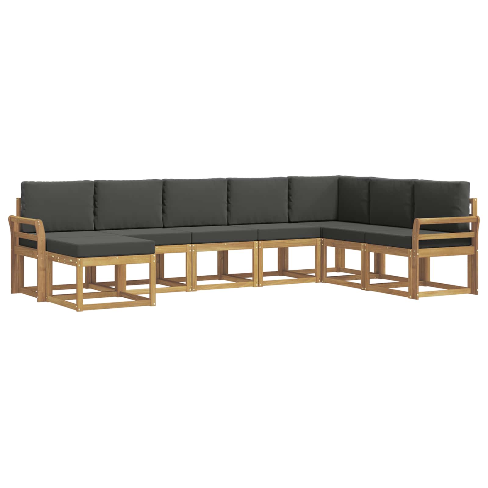 vidaXL Zestaw sof na zewnątrz z poduszką 8 pcs Biały i antracyt