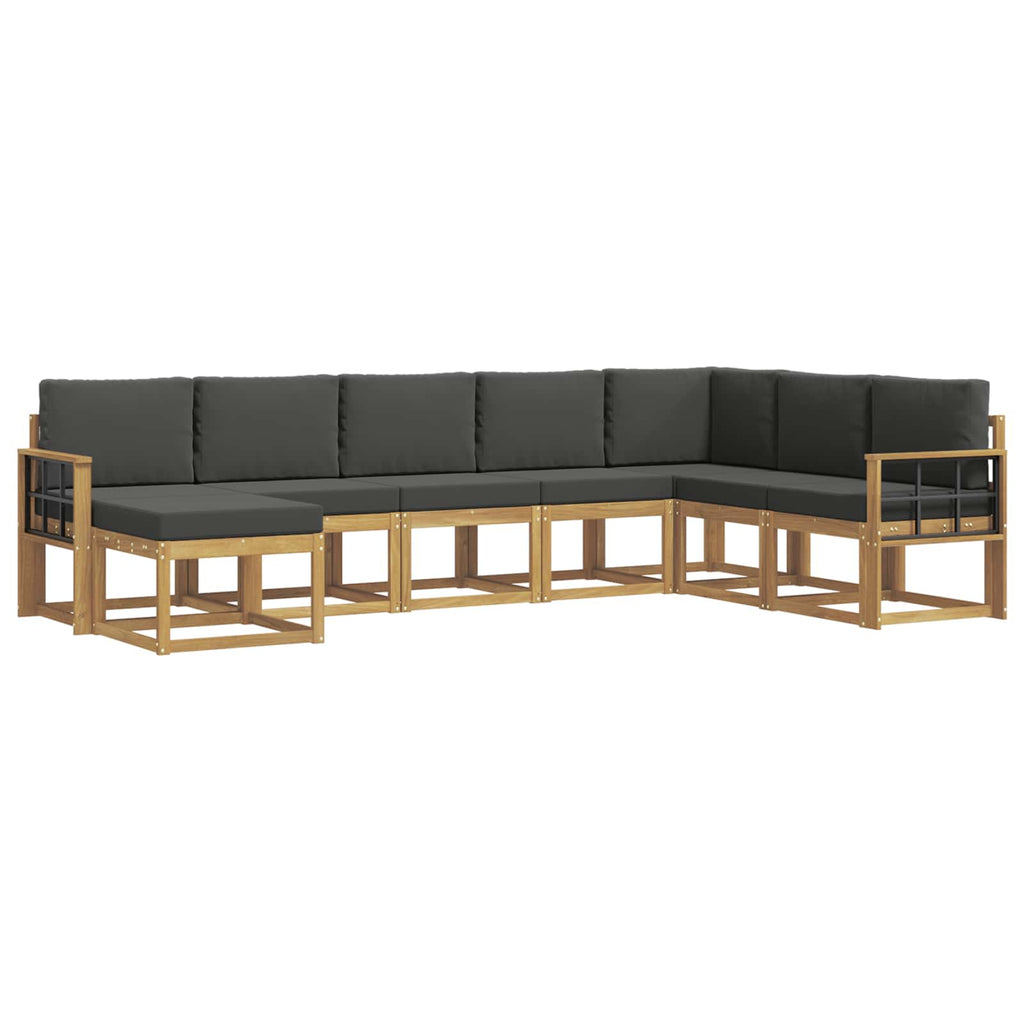 vidaXL Zestaw sof na zewnątrz z poduszką 8 pcs Biały i antracyt