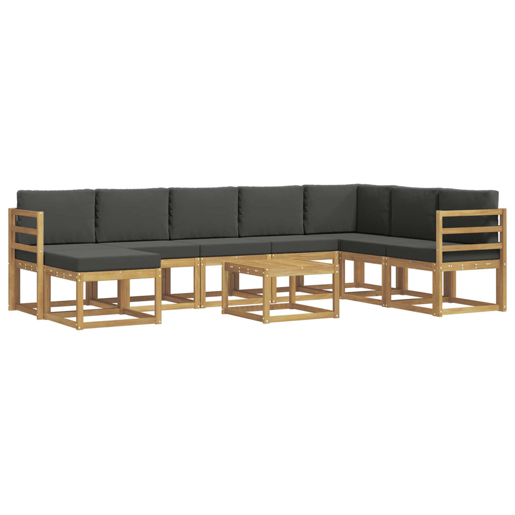 vidaXL Zestaw sof na zewnątrz z poduszką 9 pcs Biały i antracyt