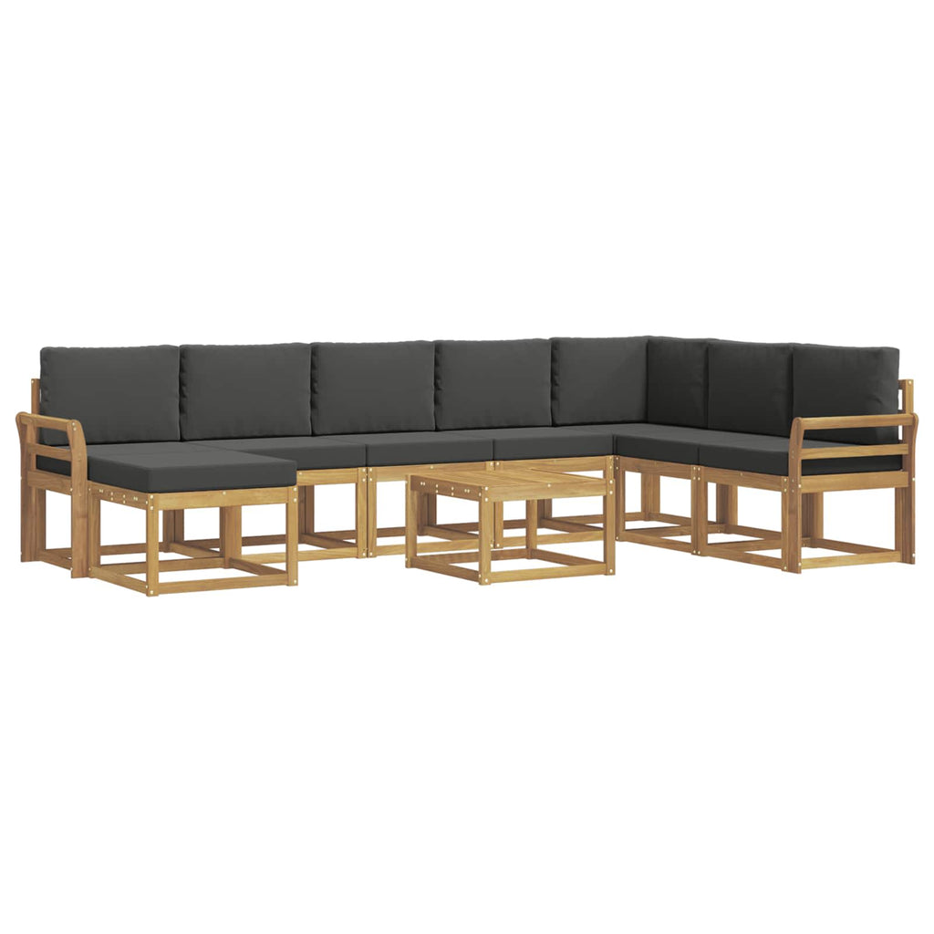 vidaXL Zestaw sof na zewnątrz z poduszką 9 pcs Biały i antracyt