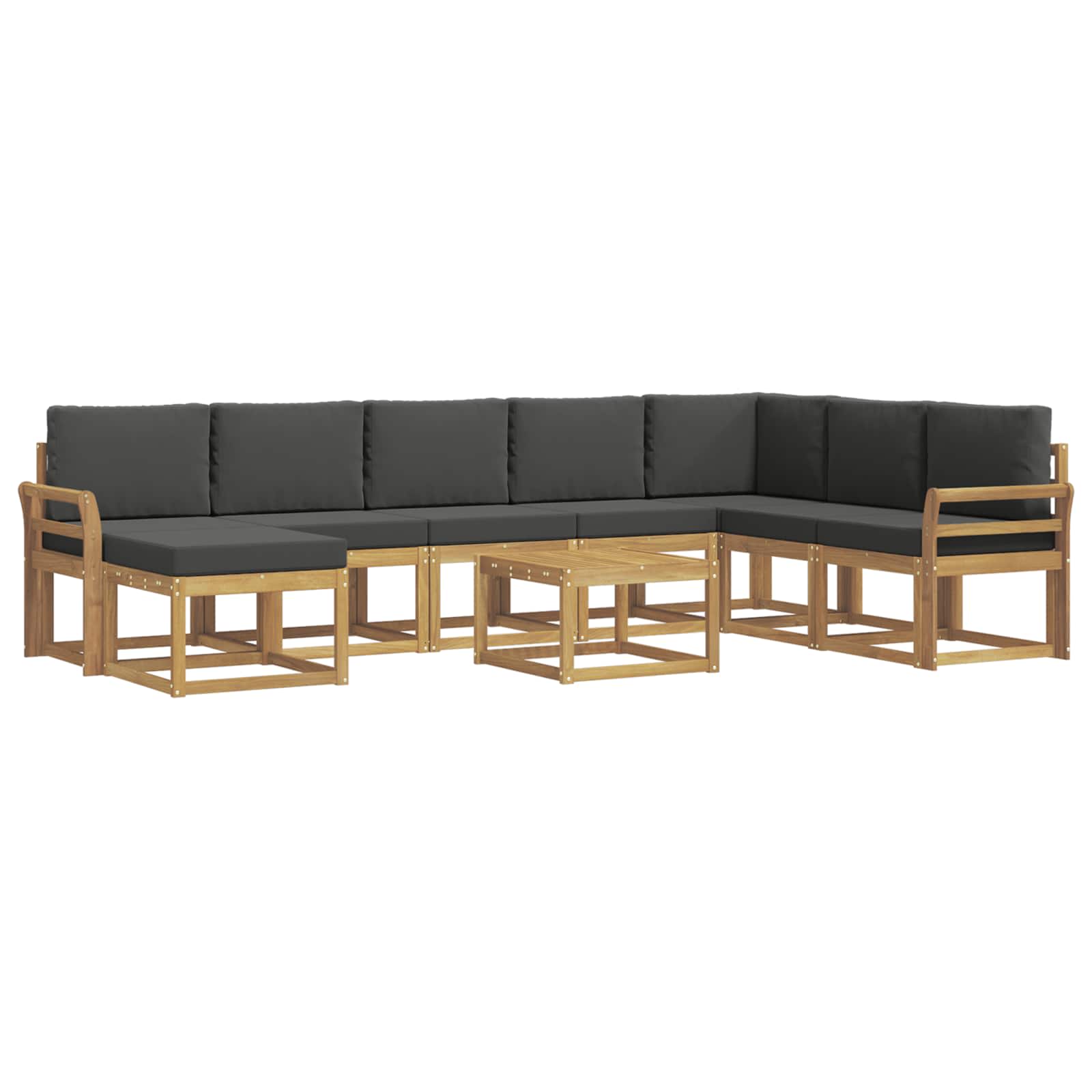vidaXL Zestaw sof na zewnątrz z poduszką 9 pcs Biały i antracyt