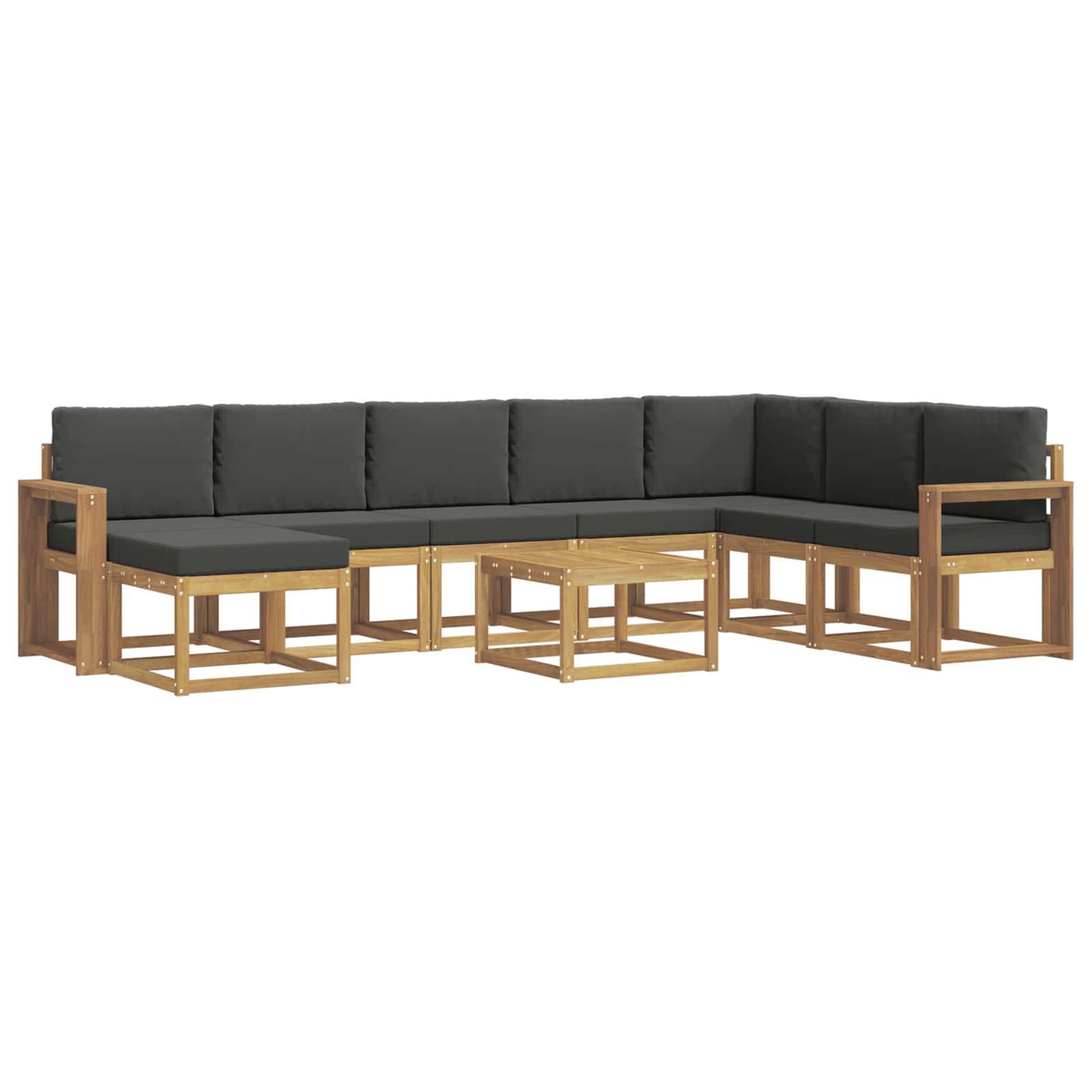 vidaXL Zestaw sof na zewnątrz z poduszką 9 pcs Biały i antracyt
