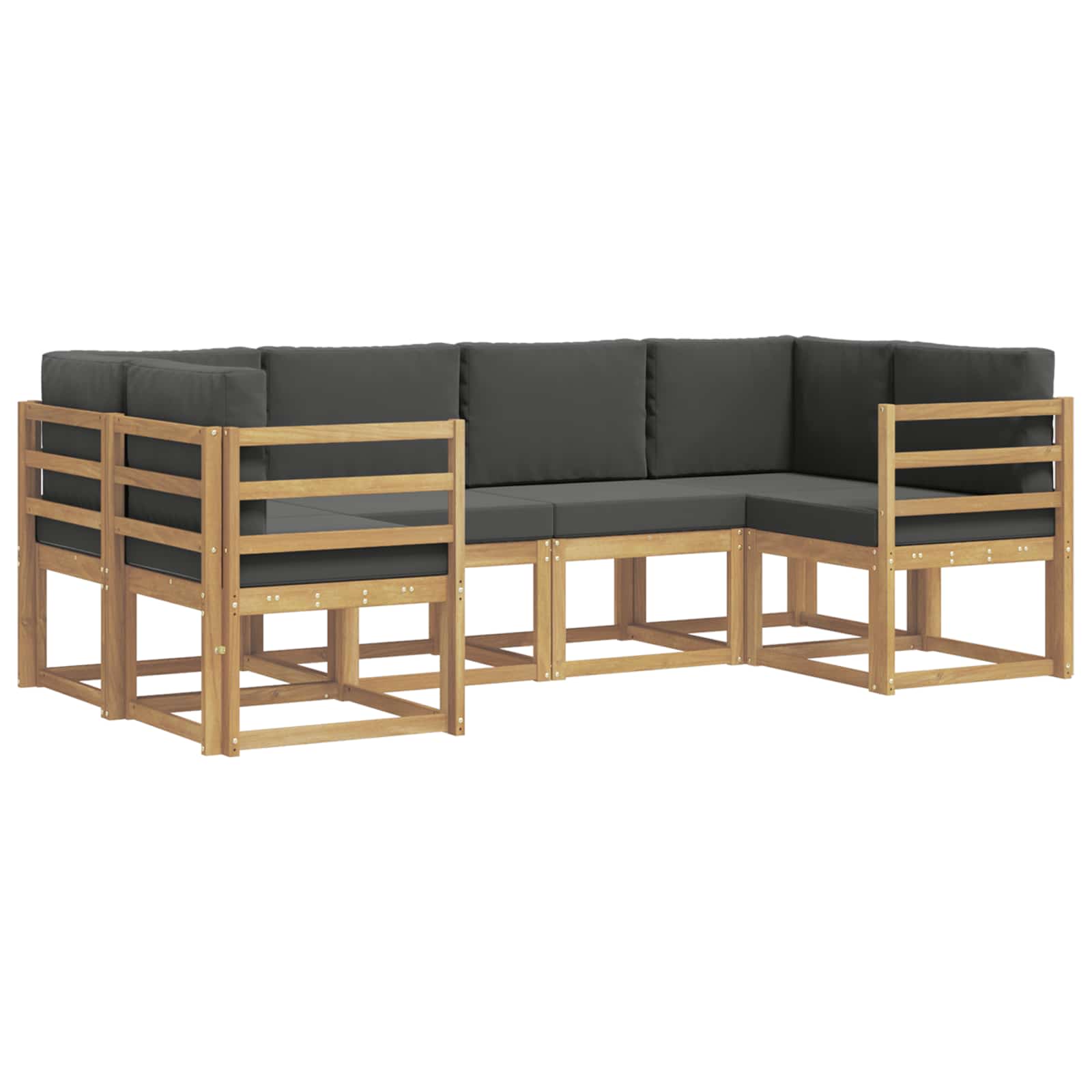 vidaXL Zestaw sof na zewnątrz z poduszką 6 pcs Biały i antracyt