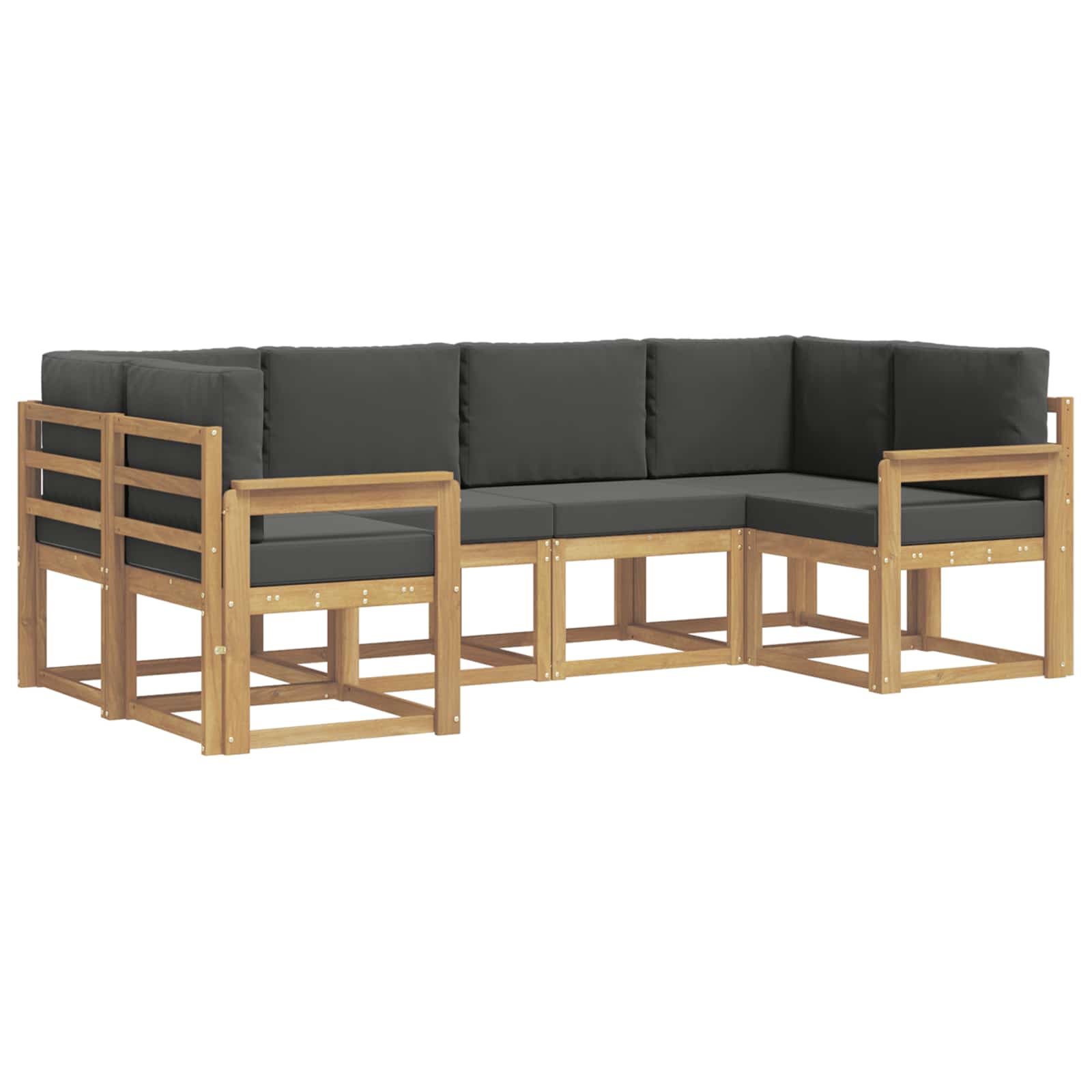 vidaXL Zestaw sof na zewnątrz z poduszką 6 pcs Biały i antracyt