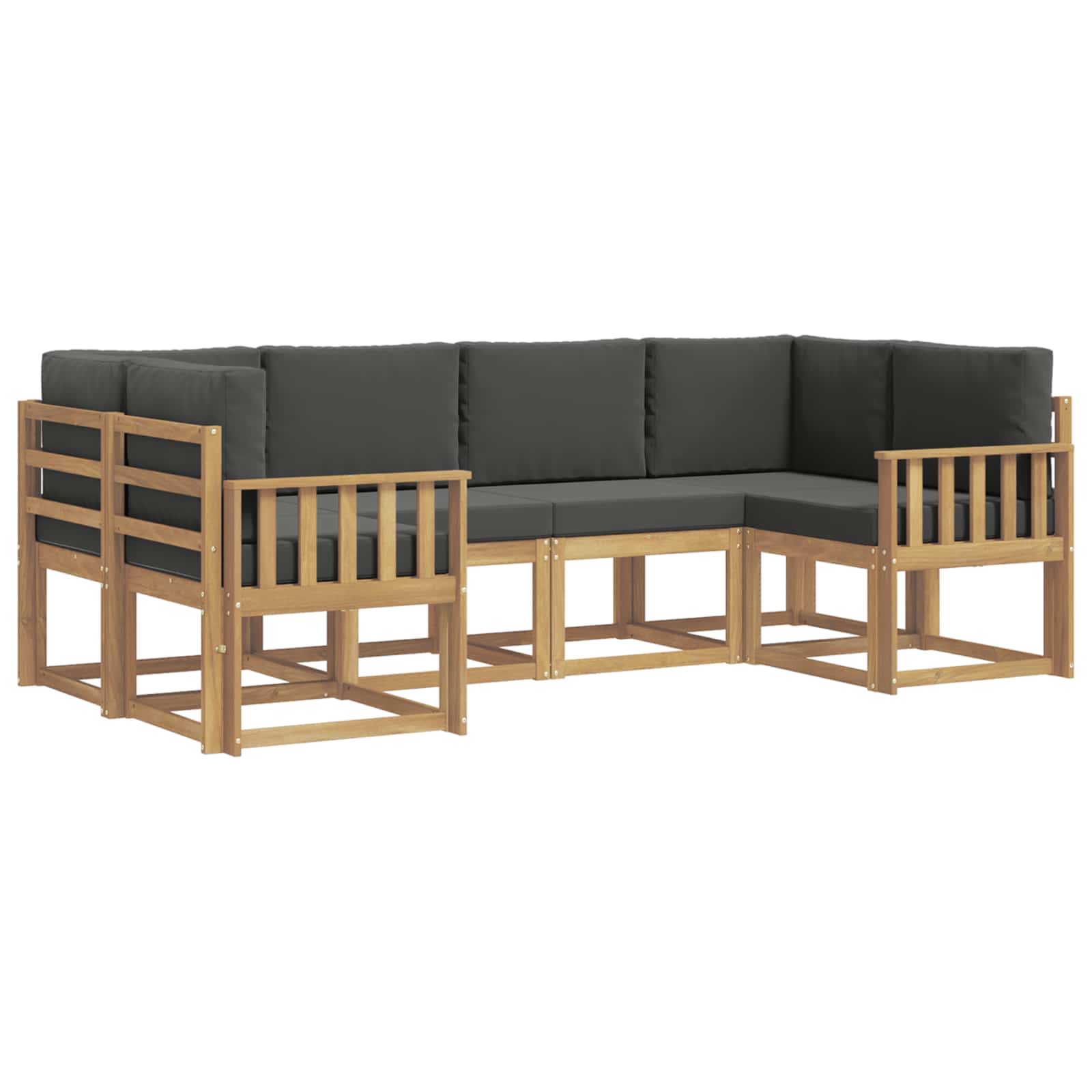vidaXL Zestaw sof na zewnątrz z poduszką 6 pcs Biały i antracyt